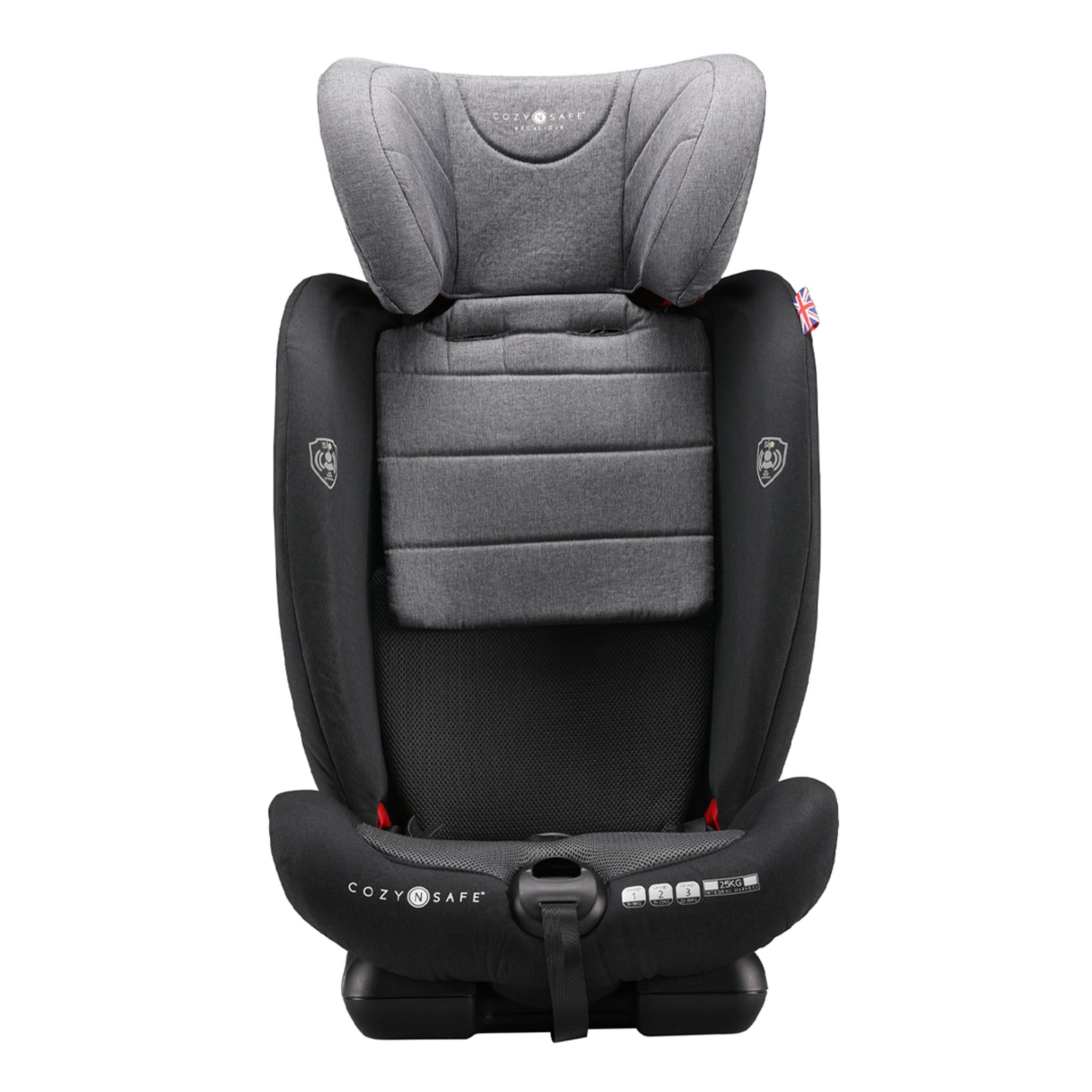 Cozy N Safe Car Seats The Cozy N Safe Excalibur Group 1/2/3 25kg Harness Car Seat in Black and Grey EST-02-01-Excalibur