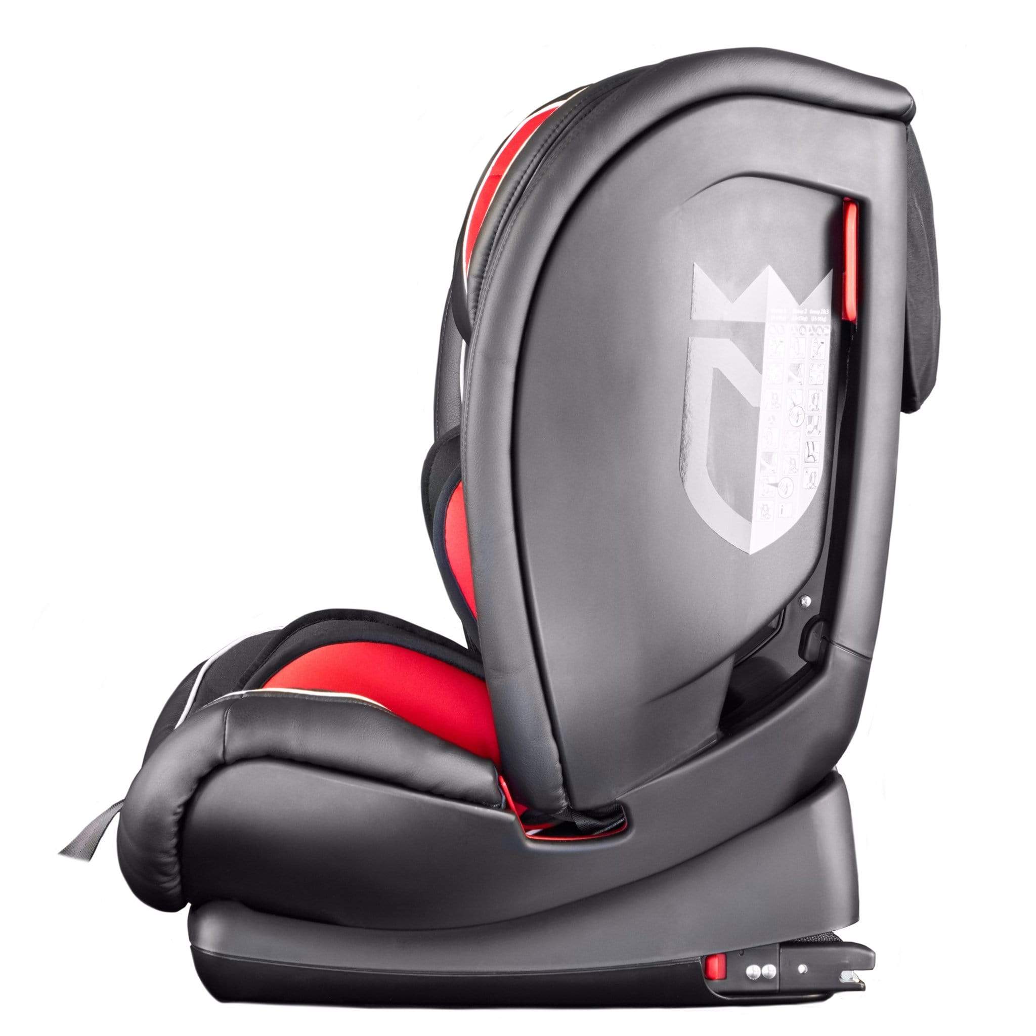 Cozy N Safe Excalibur Group 1/2/3 25kg Harness Car Seat in Black and R