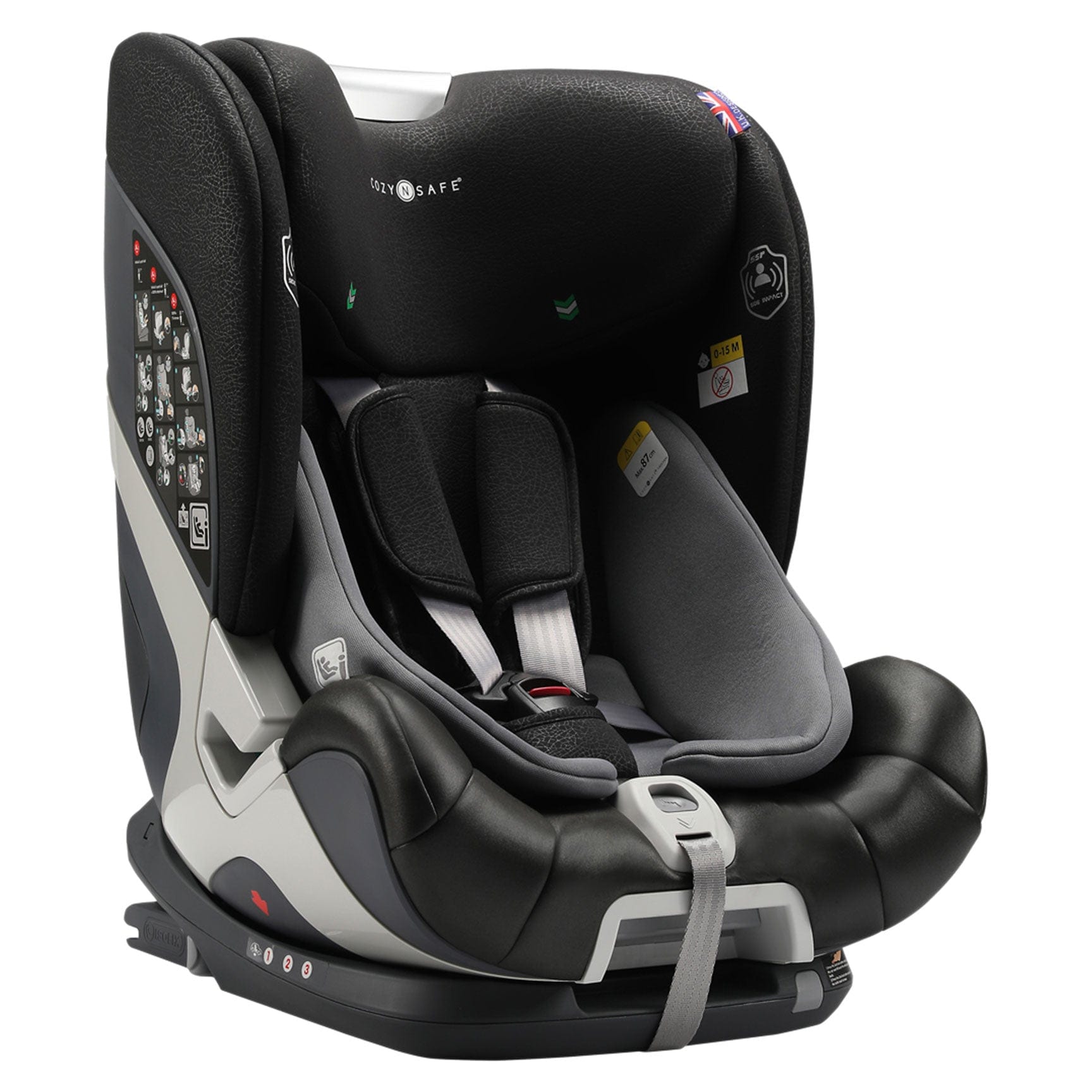 Cozy N Safe i-Size car seats Cozy n Safe Tristan i-Size Car Seat - Black/Grey