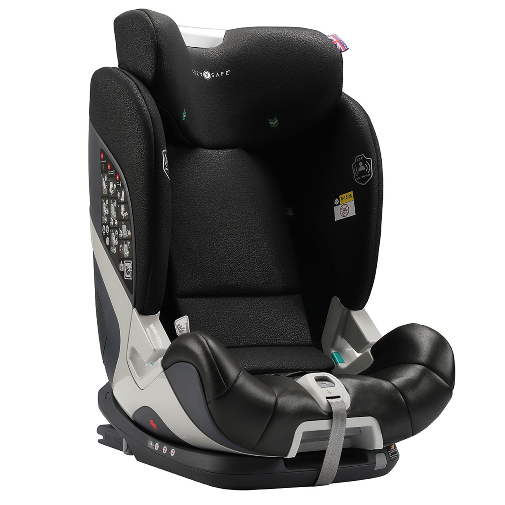 Cozy N Safe i-Size car seats Cozy n Safe Tristan i-Size Car Seat - Black/Grey