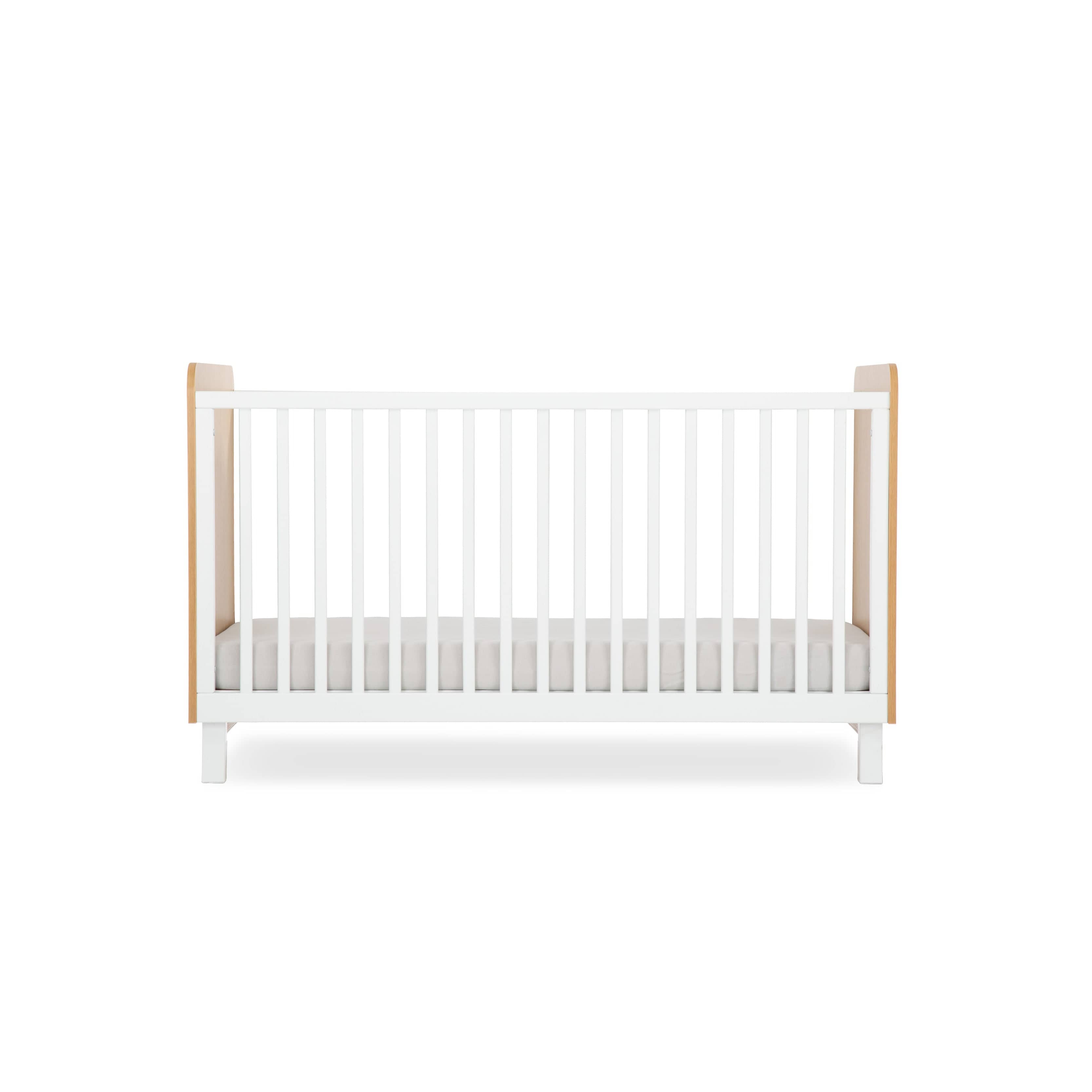 CuddleCo Cot Beds CuddleCo Rafi Cot Bed in Oak/White