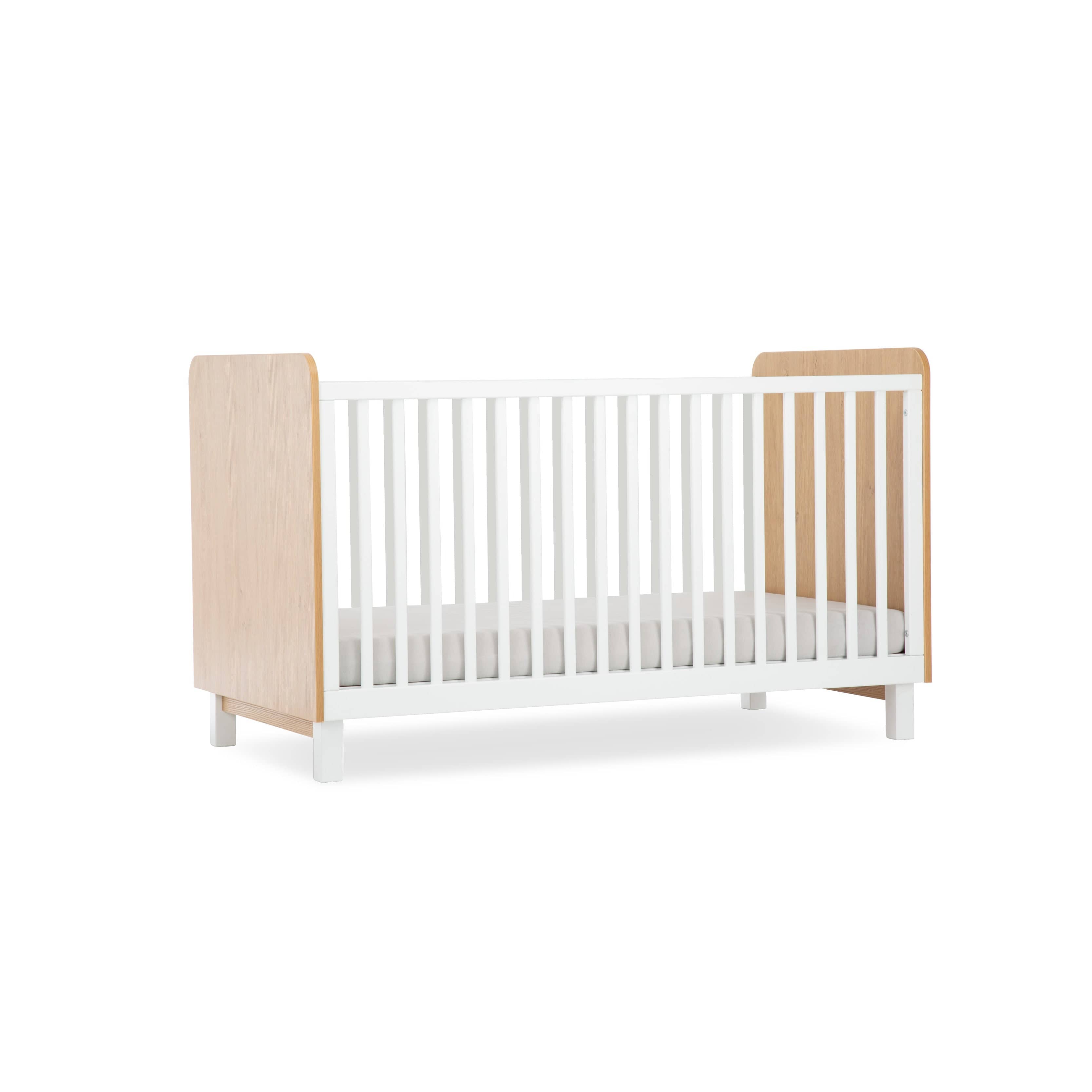 CuddleCo Cot Beds CuddleCo Rafi Cot Bed in Oak/White