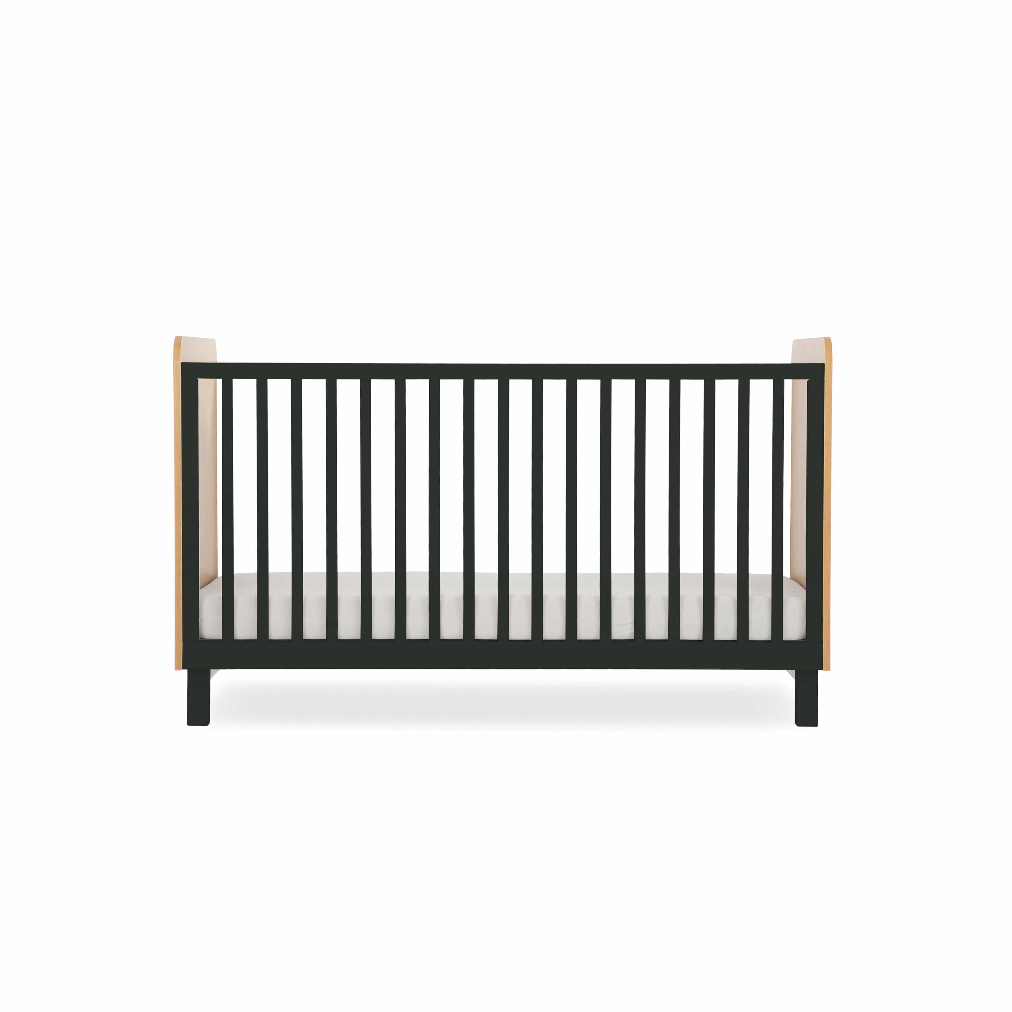 CuddleCo Cot Beds CuddleCo Rafi Cot Bed in Oak/Black