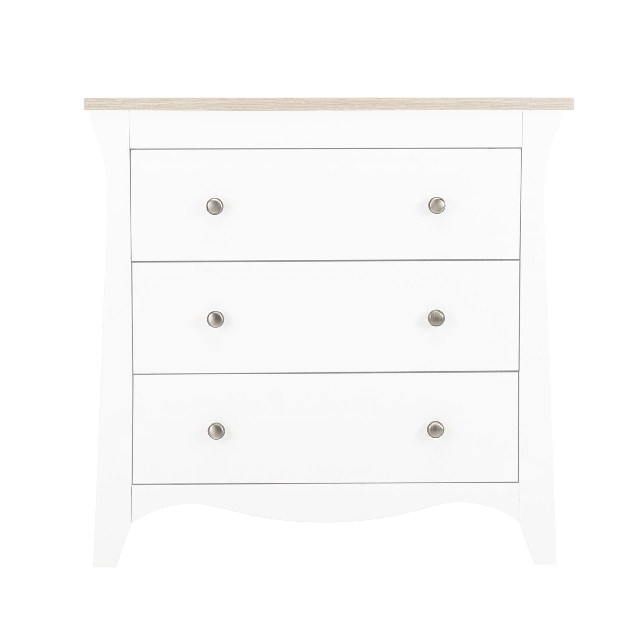 CuddleCo Nursery Room Sets CuddleCo Clara 2Pc Cot Bed Set in White & Ash