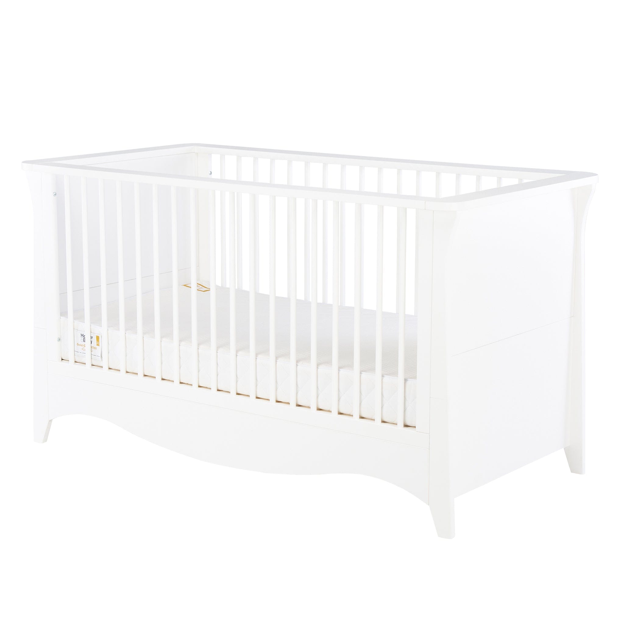 CuddleCo Nursery Room Sets CuddleCo Clara 3 Piece Cot Bed Set in White