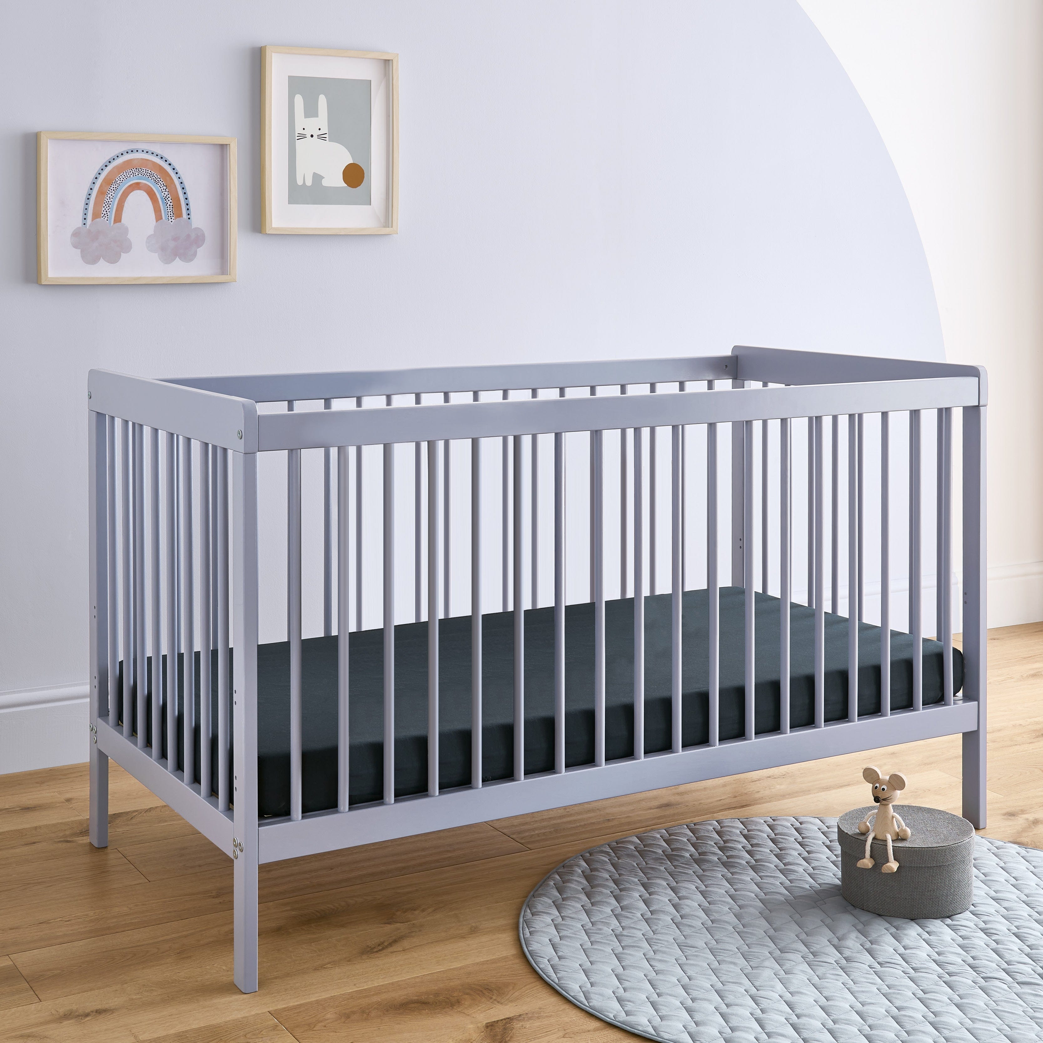 CuddleCo Nursery Room Sets CuddleCo Nola Cot Bed - Flint Blue