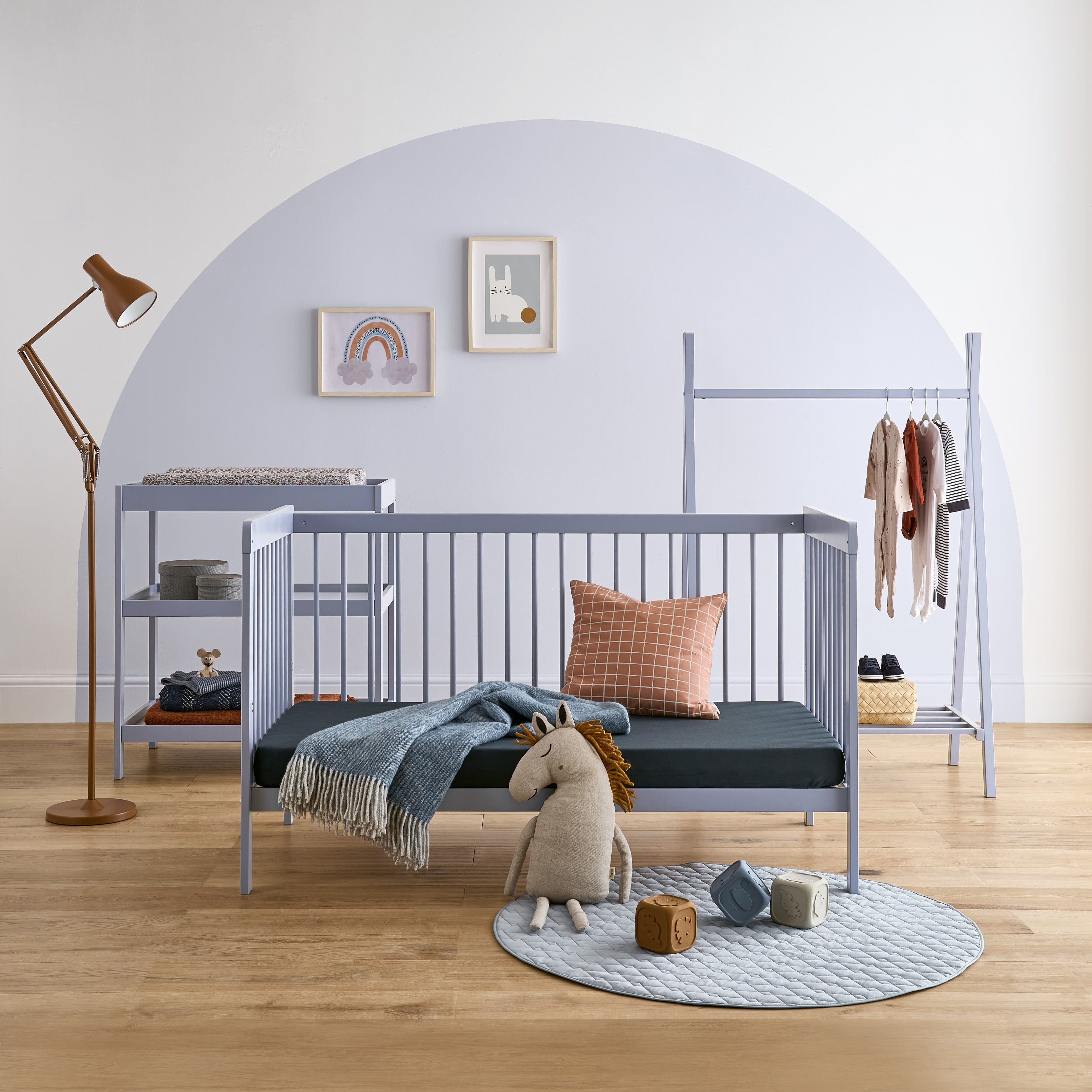 CuddleCo Nursery Room Sets CuddleCo Nola 3 Piece Room Set - Flint Blue