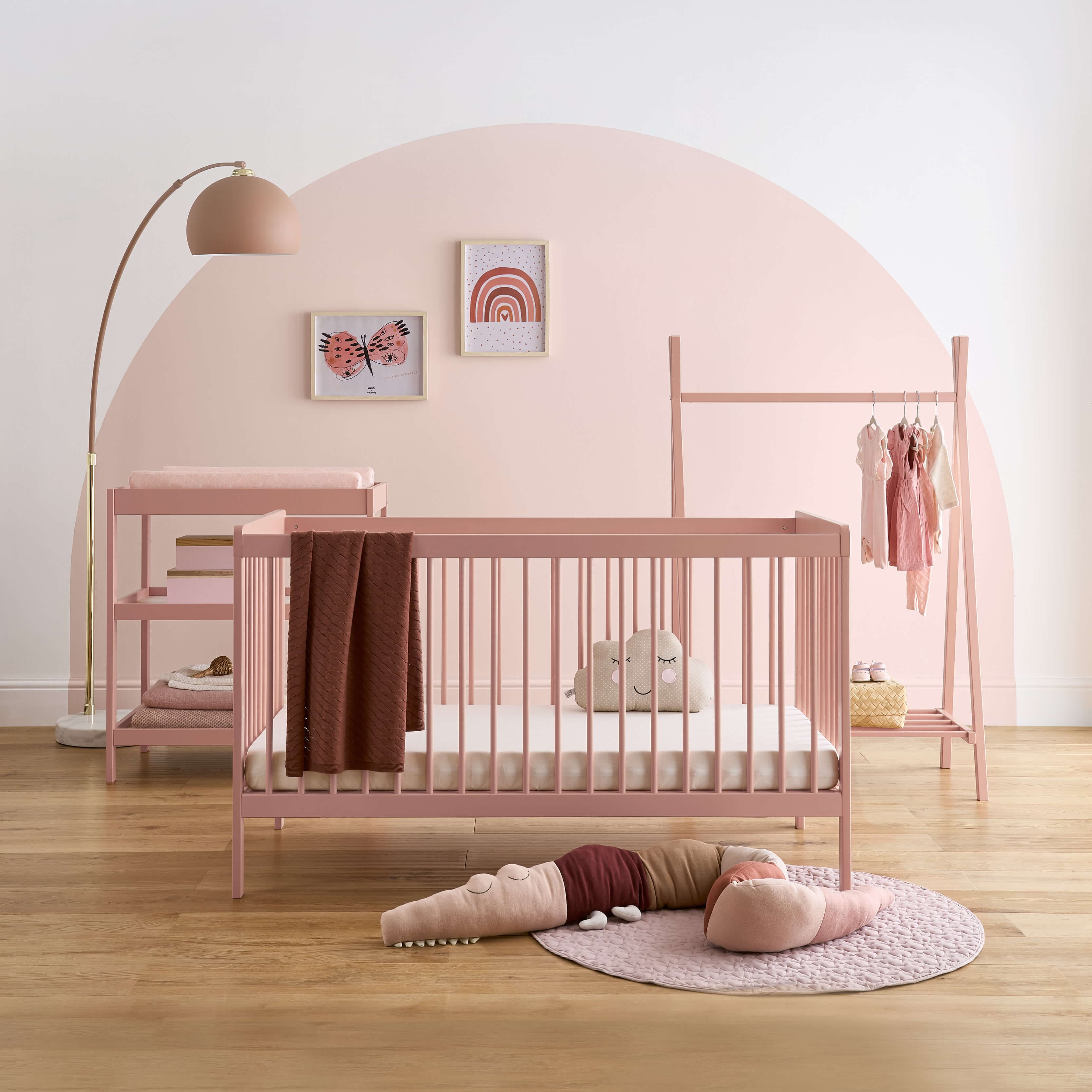 CuddleCo Nursery Room Sets CuddleCo Nola 3 Piece Room Set - Soft Blush