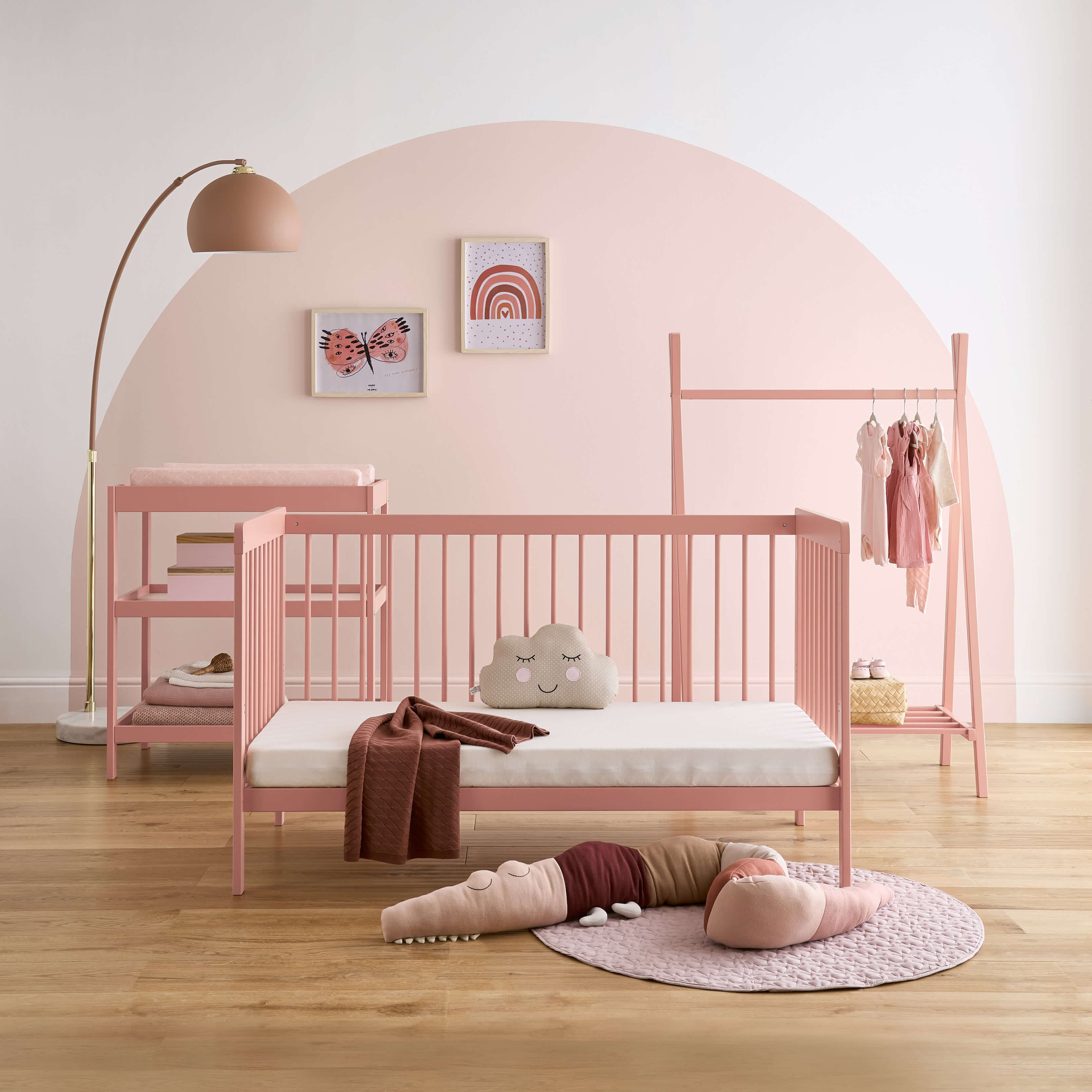 CuddleCo Nursery Room Sets CuddleCo Nola 3 Piece Room Set - Soft Blush