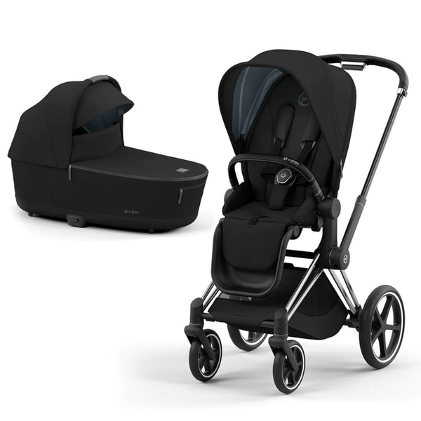 Cybex Priam Pram with Lux Cot Deep Black Baby s Mart
