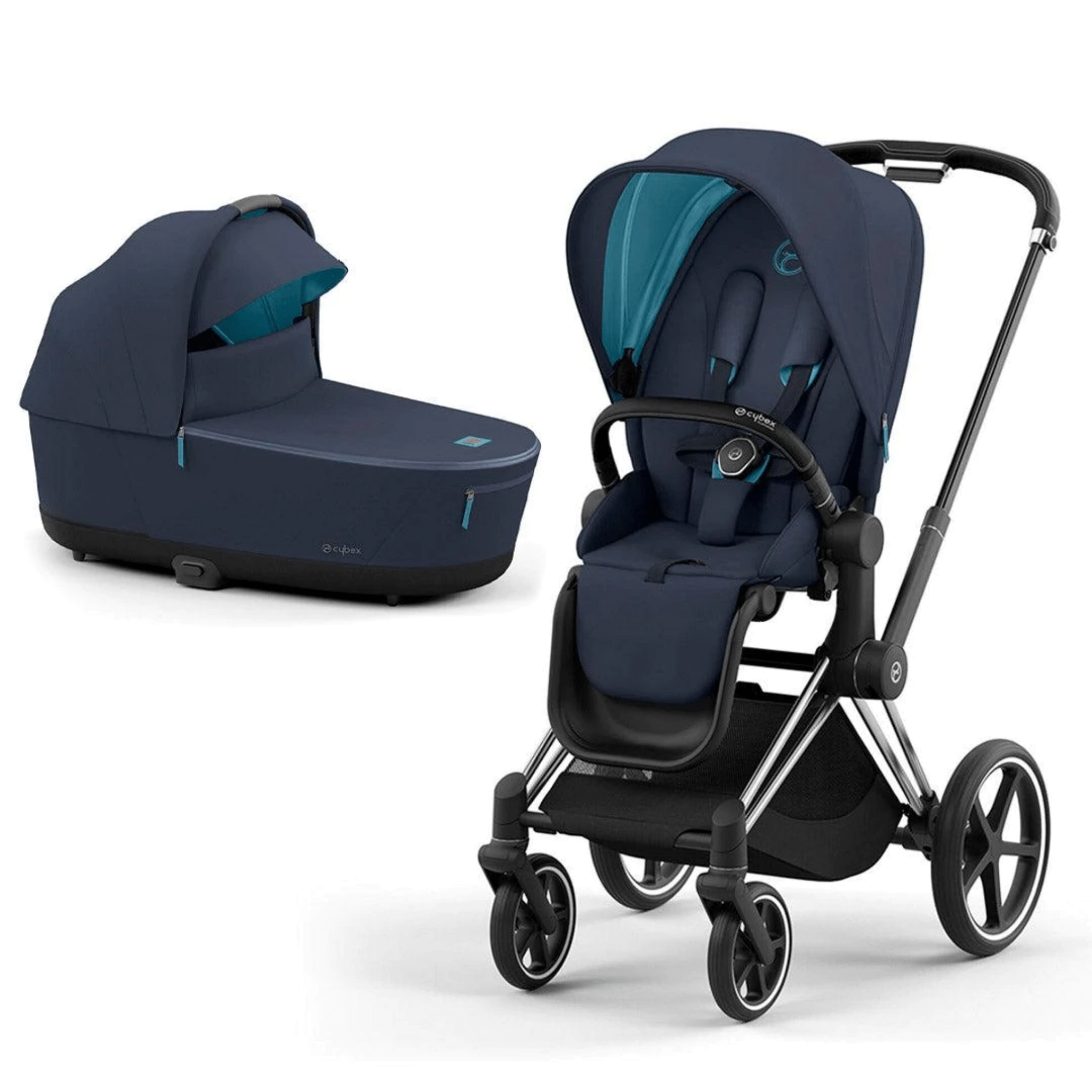 Cybex baby prams Cybex Priam & Lux Cot (2022) in Nautical Blue 11230-CH-BLK-NAU