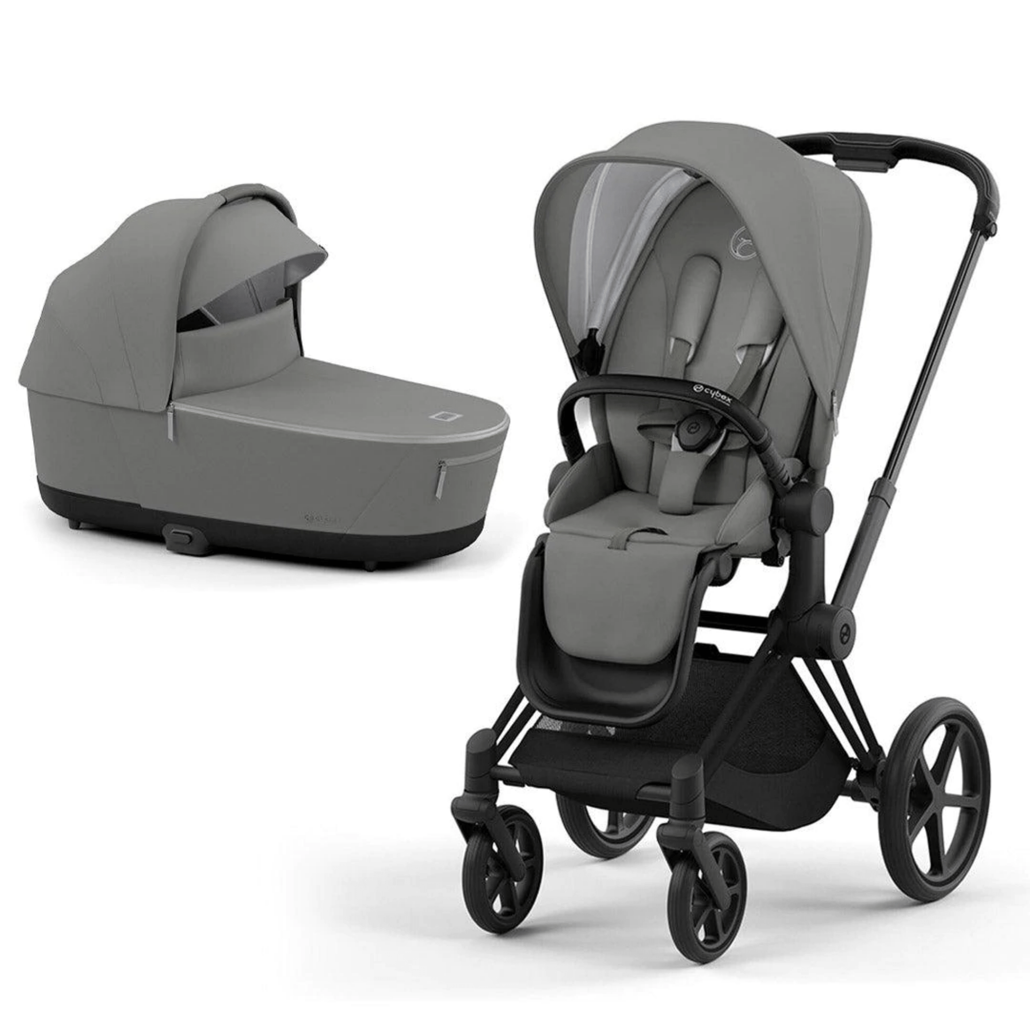 Cybex baby prams Cybex Priam & Lux Cot (2022) in Soho Grey 11241-BLK-SOH