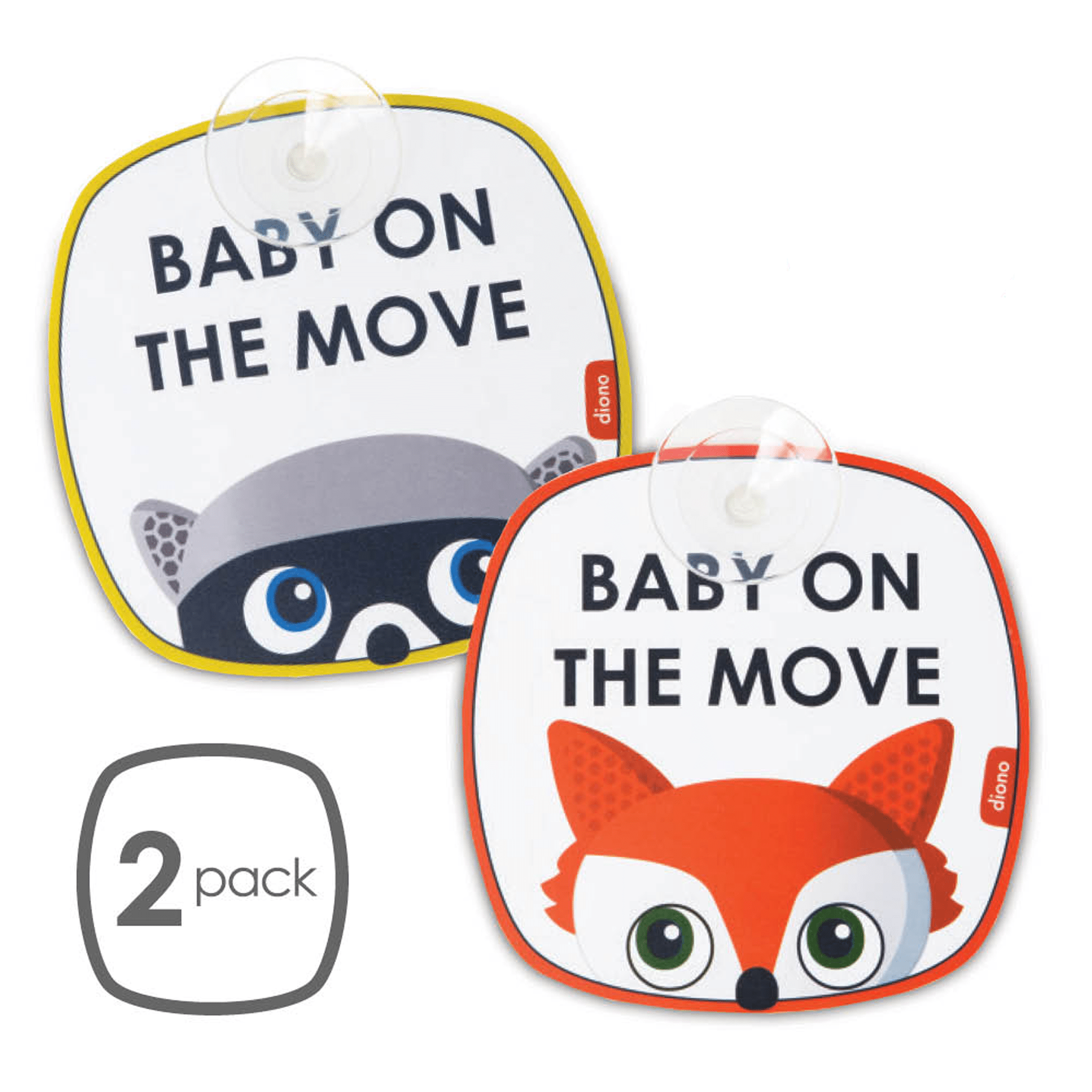 Diono in car comfort & safety Diono Baby On The Move Safety Sign 2pk 60565-GL-01