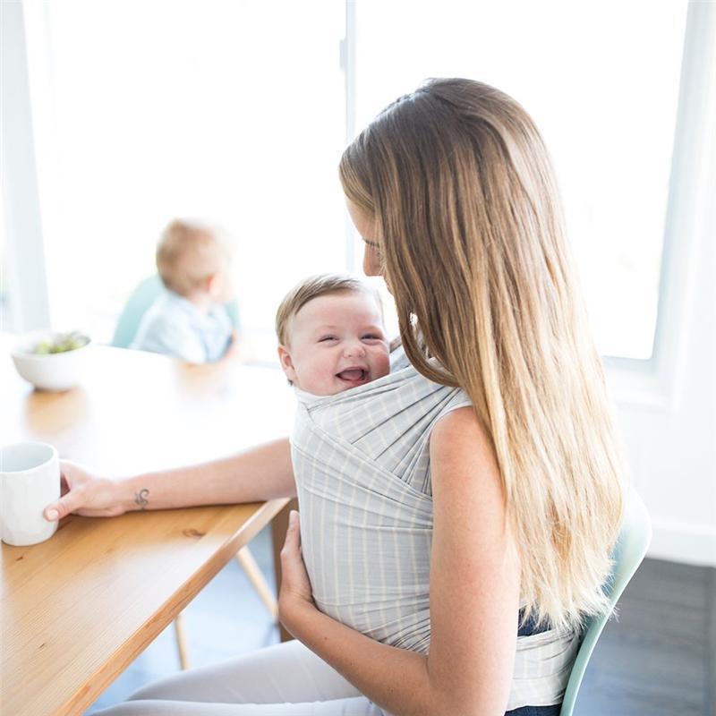 Ergobaby Aura Baby Wrap Grey Stripes