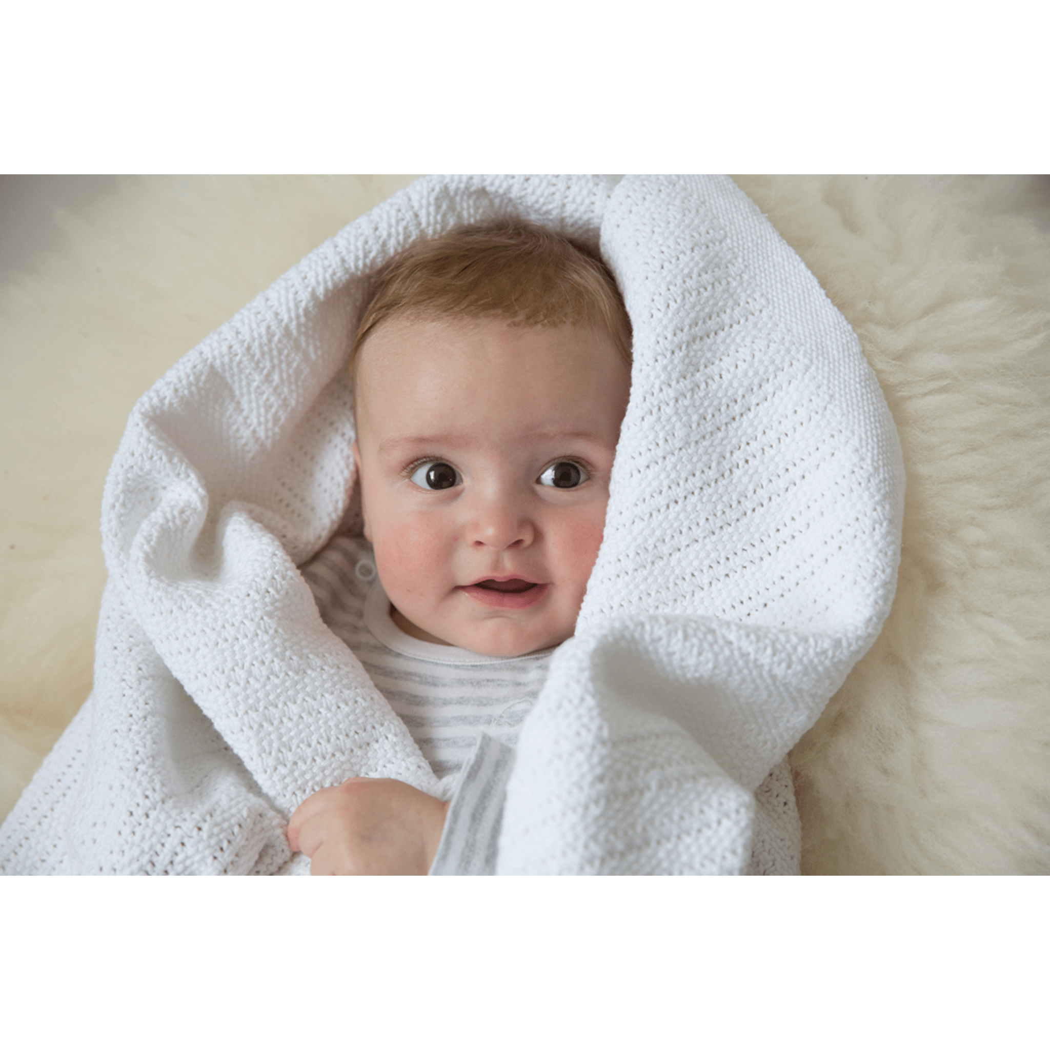 Hippychick blankets, swaddling & shawls Hippychick Cellular Baby Blanket Pure White MTH0002