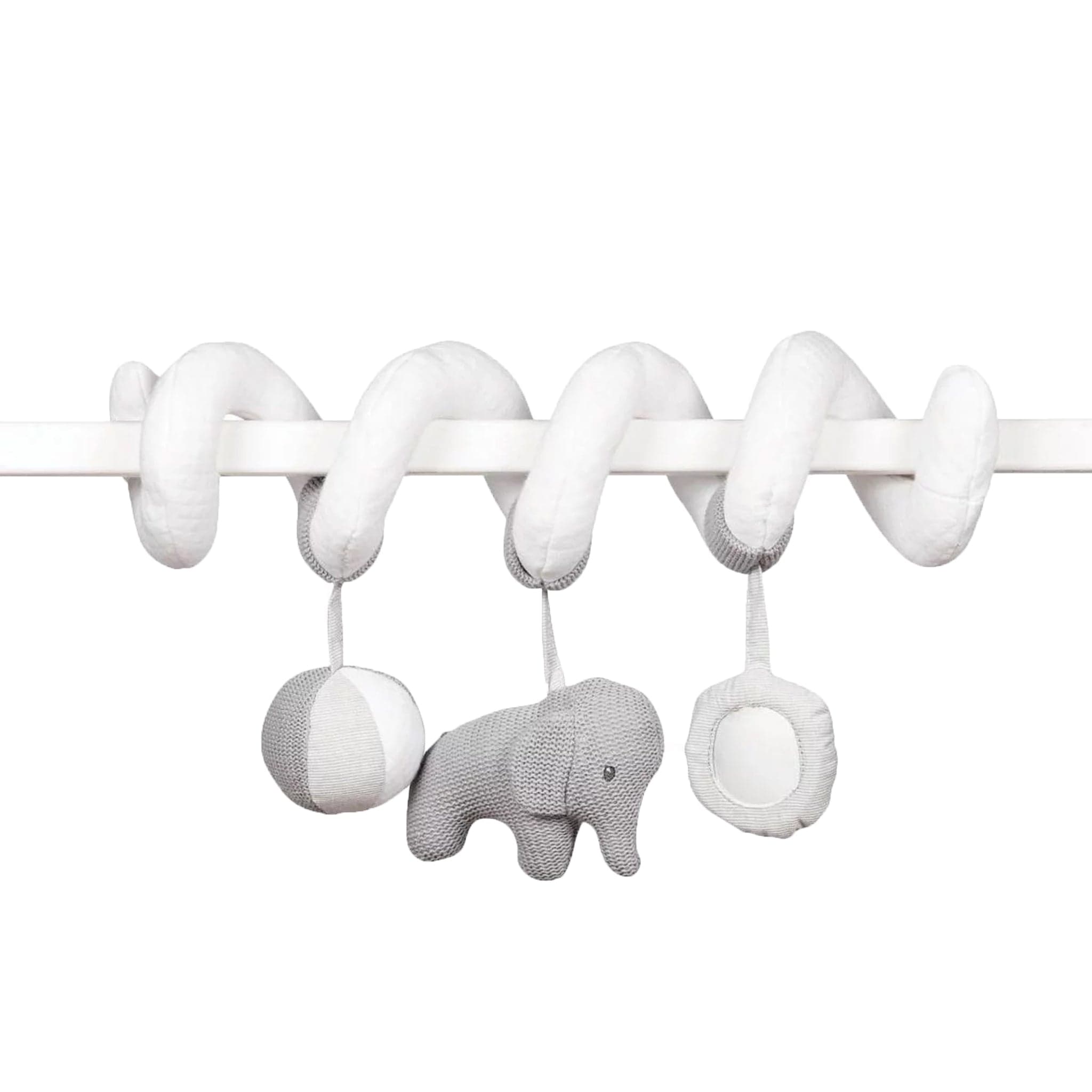 Hippychick sensory baby toys Nattou Tembo Cotton Elephant Spiral Toy NATTEM929127