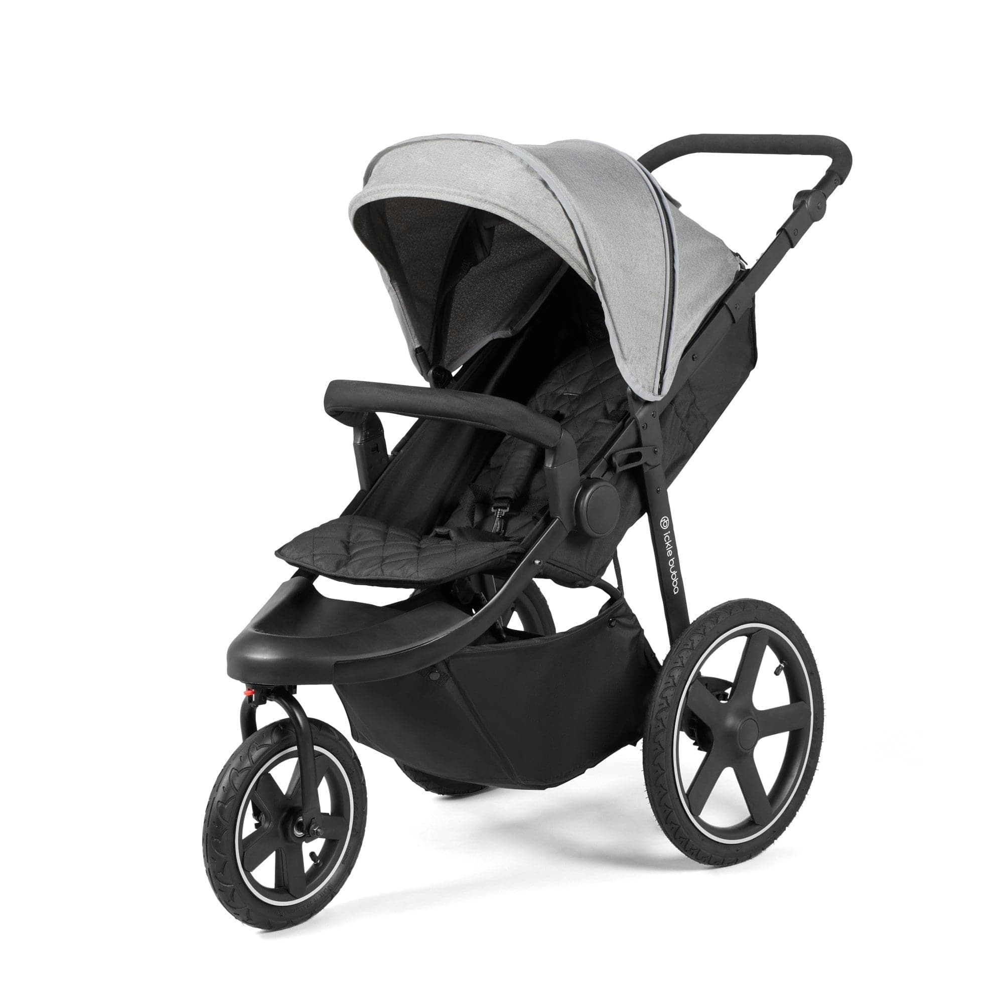 Ickle Bubba 3 wheel pushchairs Ickle Bubba Venus Max Jogger Stroller I-Size Travel System - Black/Space Grey with Isofix Base 13-004-500-014