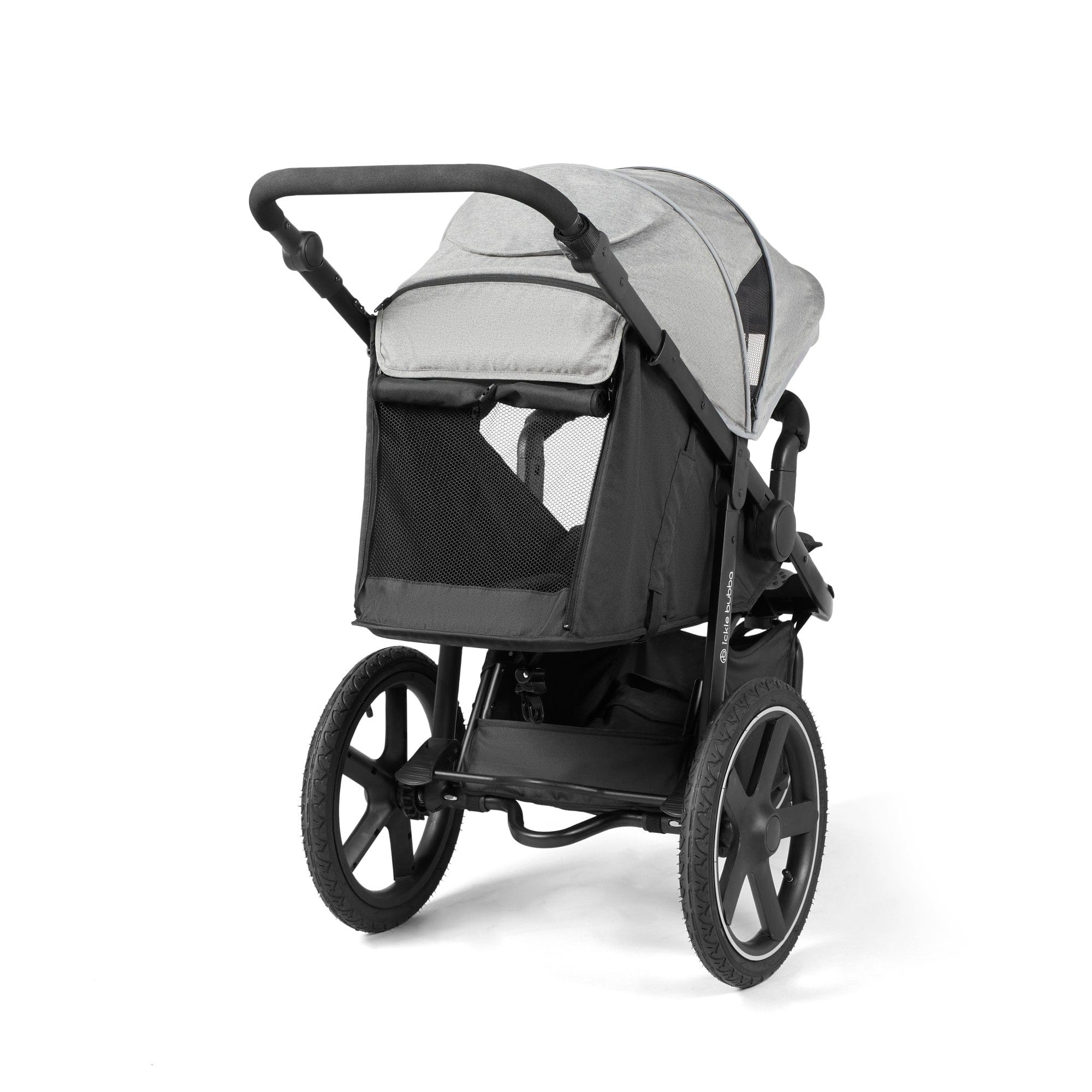 Ickle Bubba 3 wheel pushchairs Ickle Bubba Venus Max Jogger Stroller I-Size Travel System - Black/Space Grey with Isofix Base 13-004-500-014