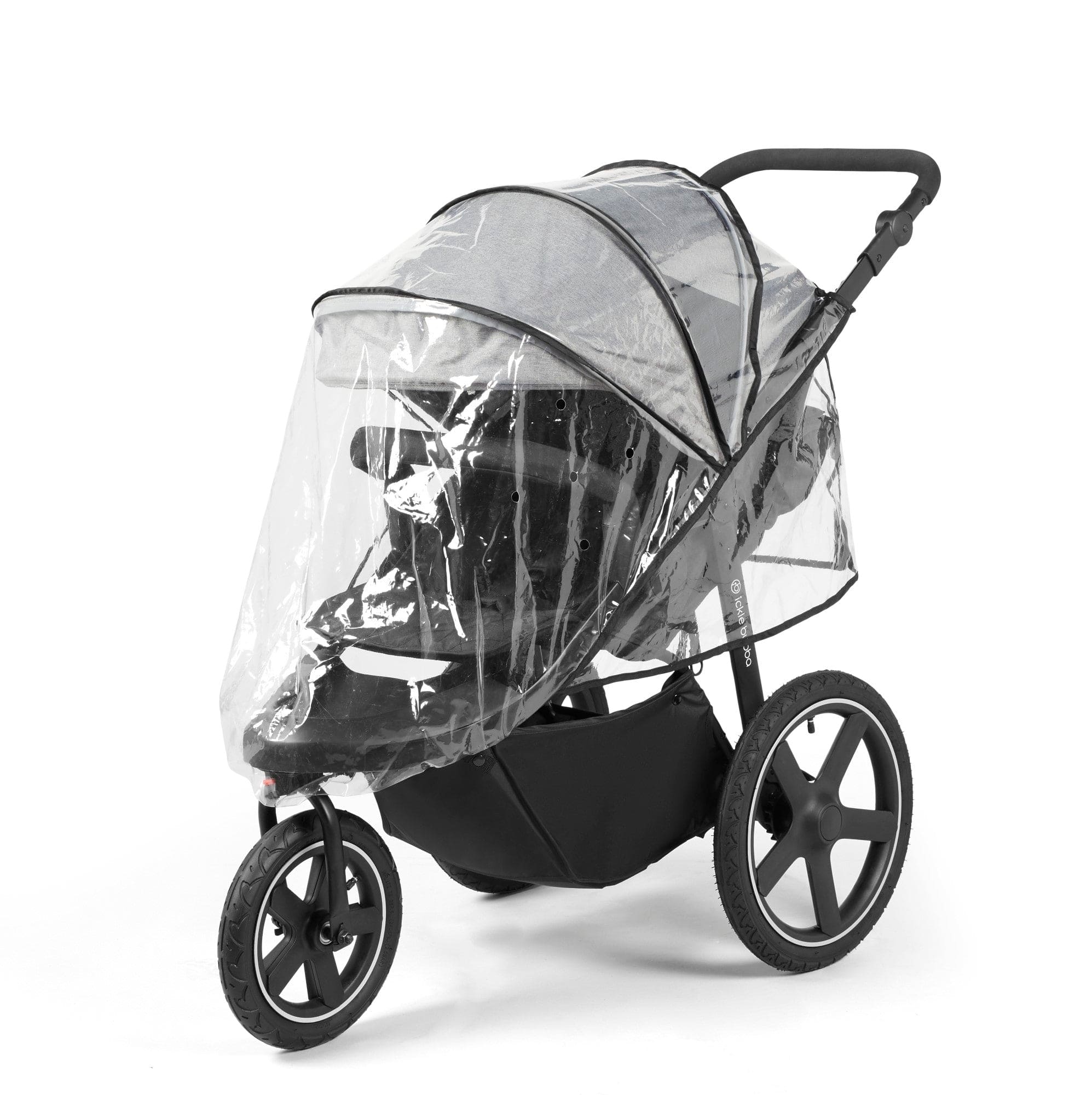 Ickle Bubba 3 wheel pushchairs Ickle Bubba Venus Max Jogger Stroller I-Size Travel System - Black/Space Grey with Isofix Base 13-004-500-014