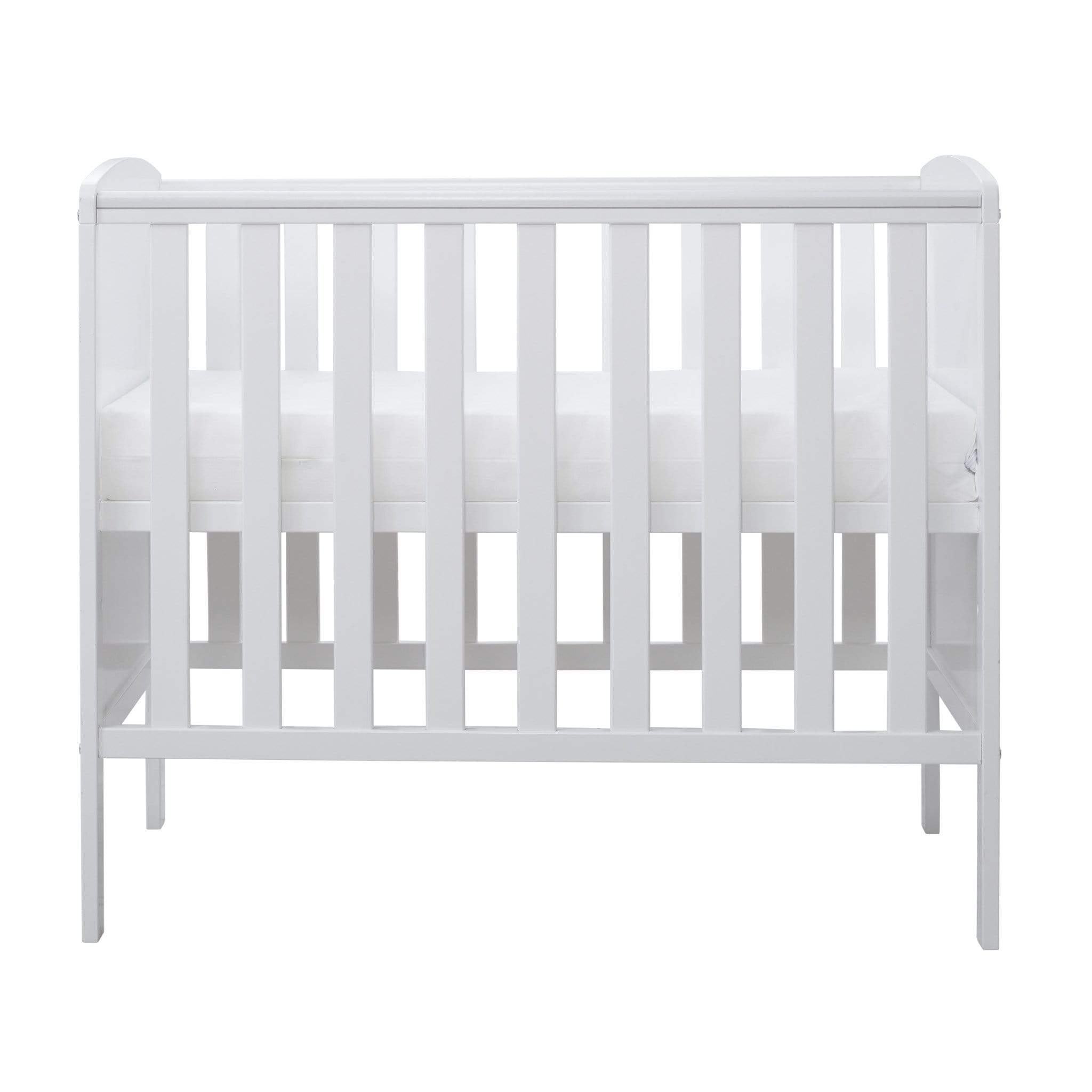 Ickle Bubba baby cots Ickle Bubba Coleby Space Saver Cot & Fibre Mattress White 41-001-C2B-801
