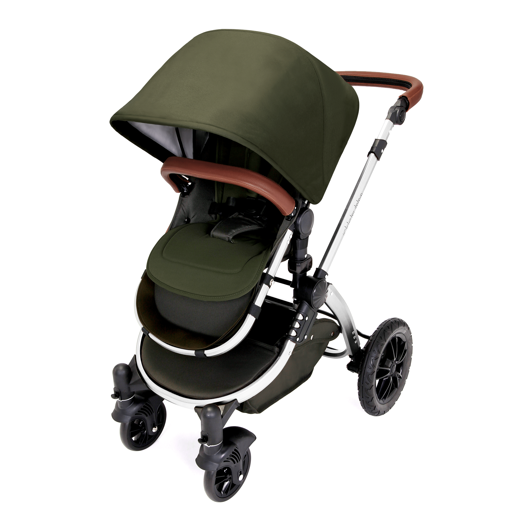 Ickle Bubba baby pushchairs Ickle Bubba Stomp V4 2-in-1 Pushchair Chrome/Woodland 10-004-000-029
