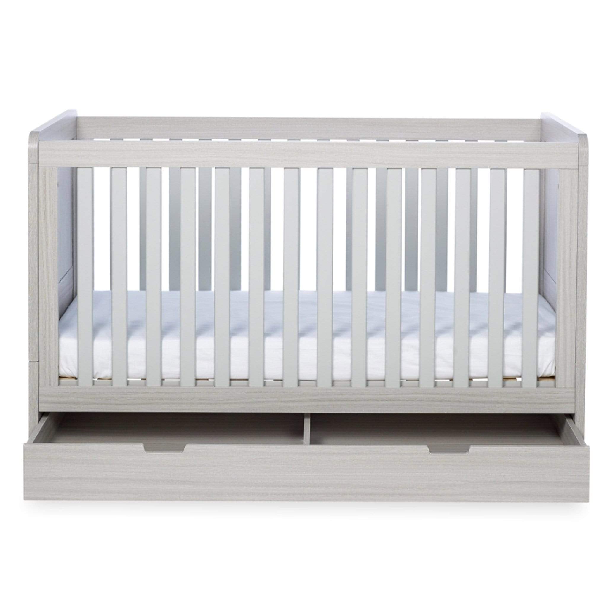 Ickle Bubba cot bed room sets Ickle Bubba Pembrey Cotbed, Under Drawer & Changing Unit Ash Grey