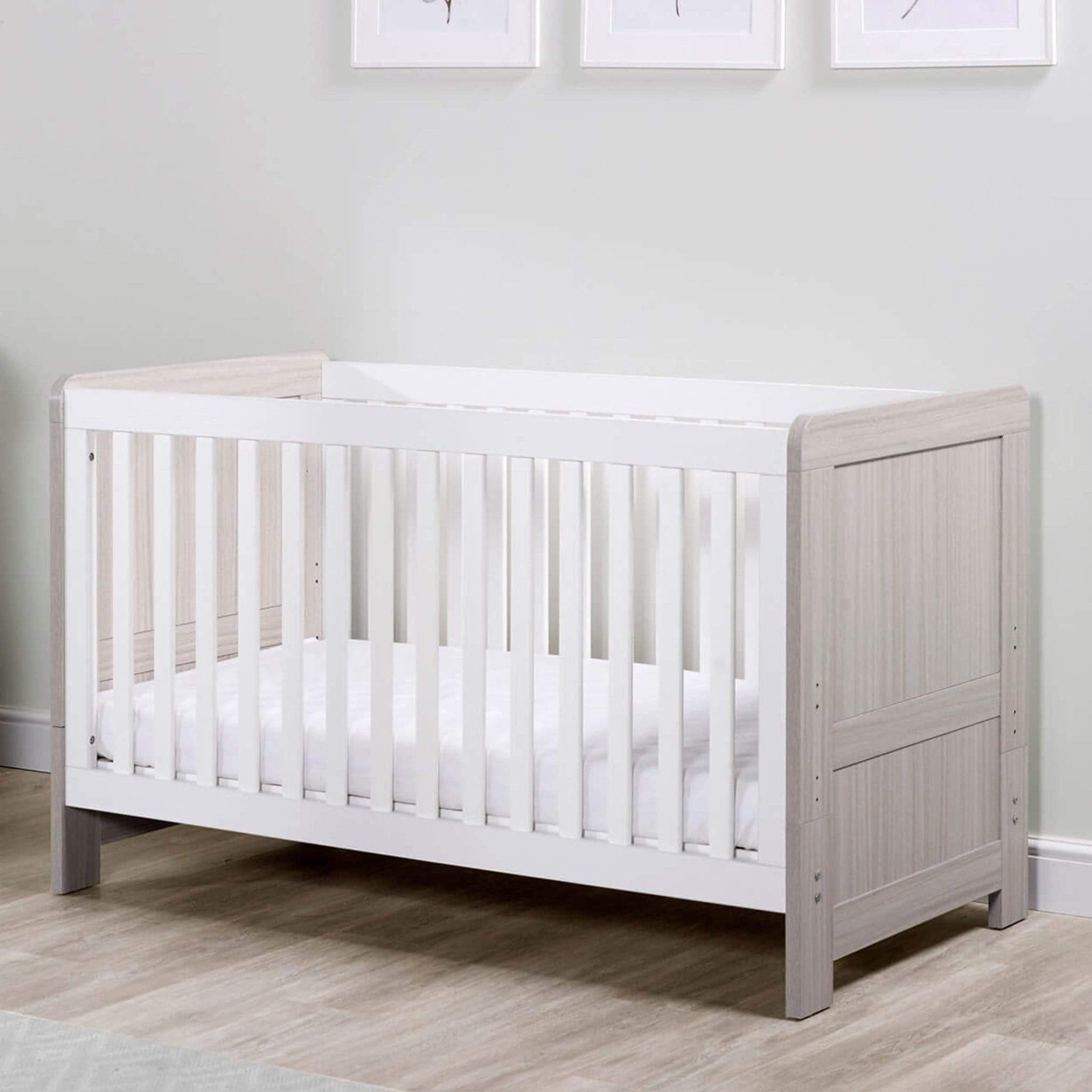 Ickle Bubba Cot Beds Ickle Bubba Pembrey Cotbed Ash Grey & White