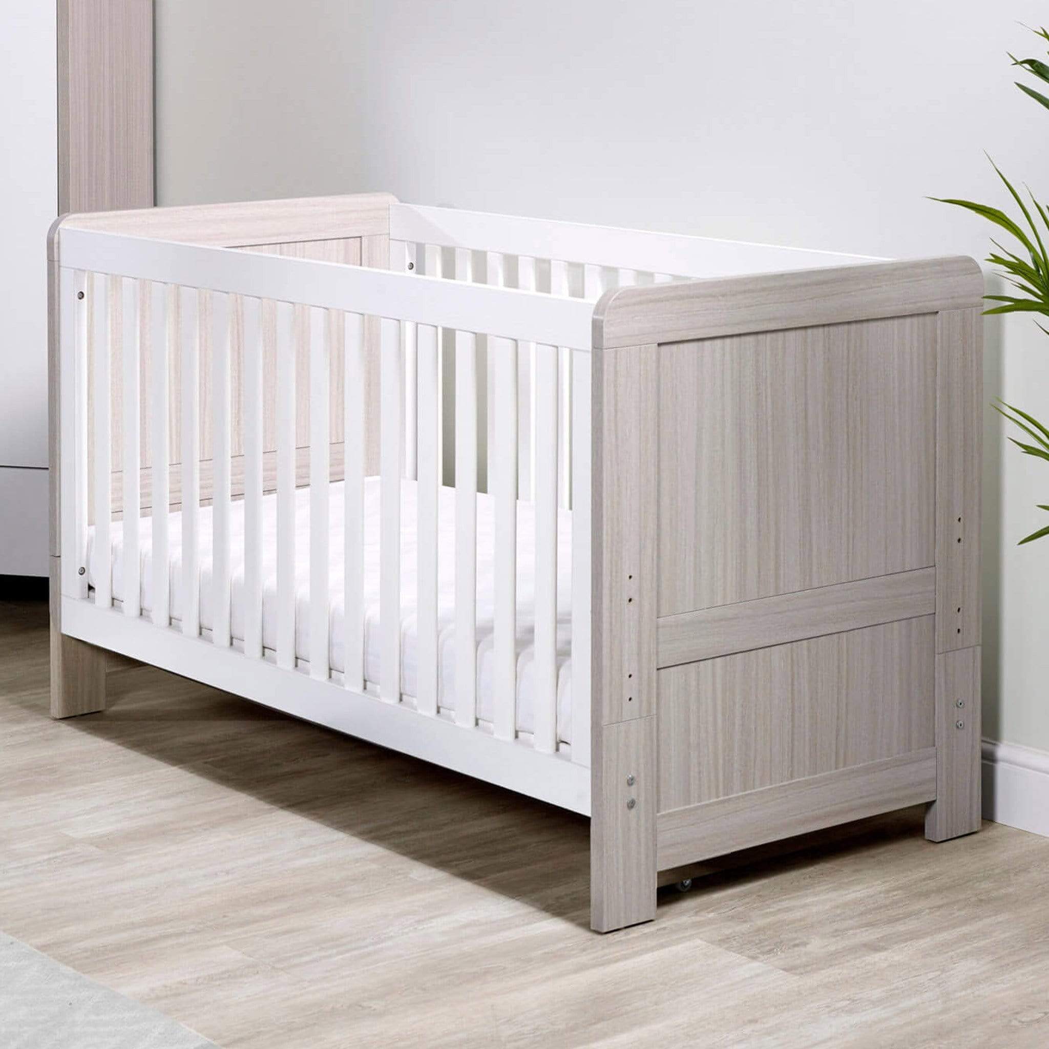 Ickle Bubba Cot Beds Ickle Bubba Pembrey Cotbed Ash Grey & White