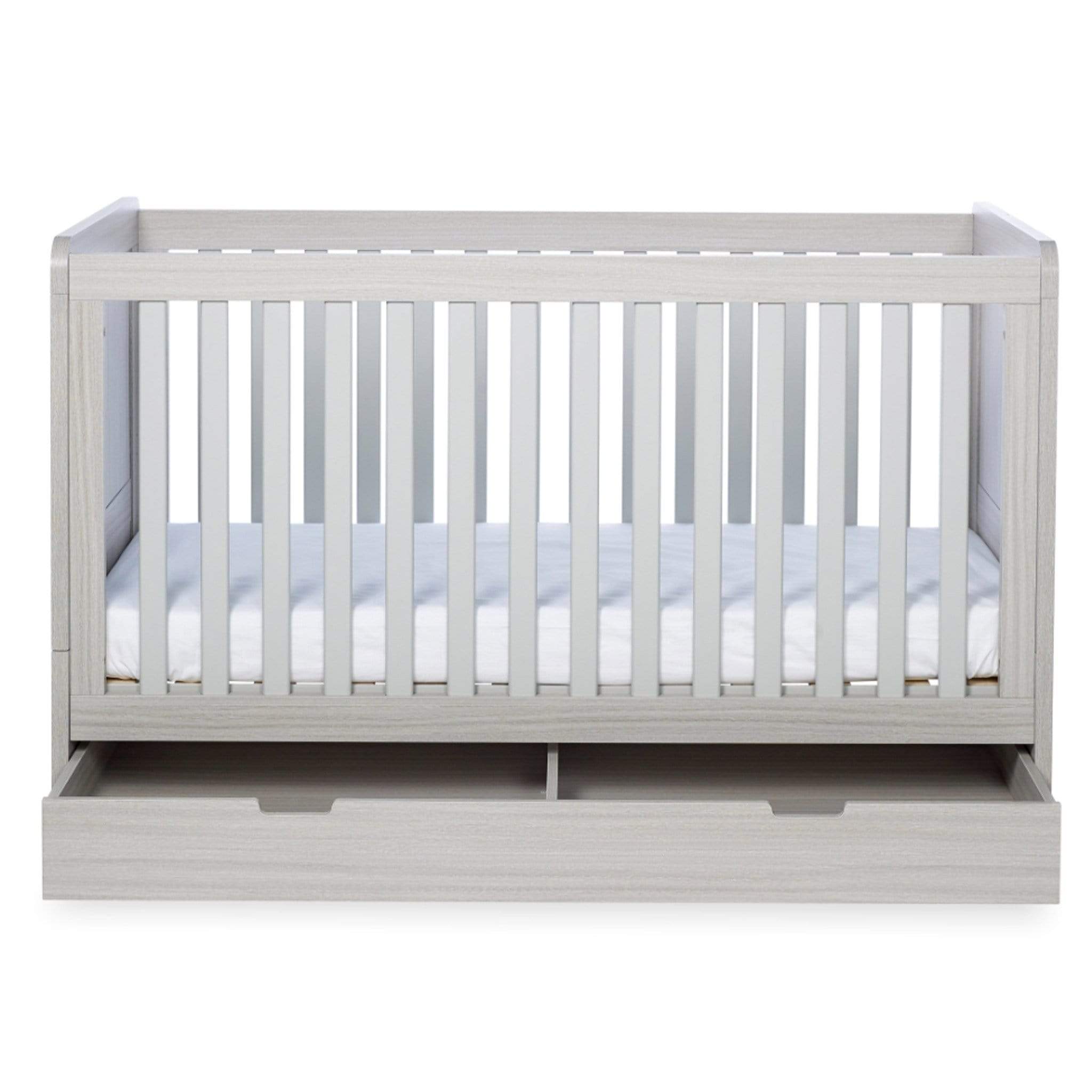 Ickle Bubba Cot Beds Ickle Bubba Pembrey Cotbed & Under Drawer Ash Grey