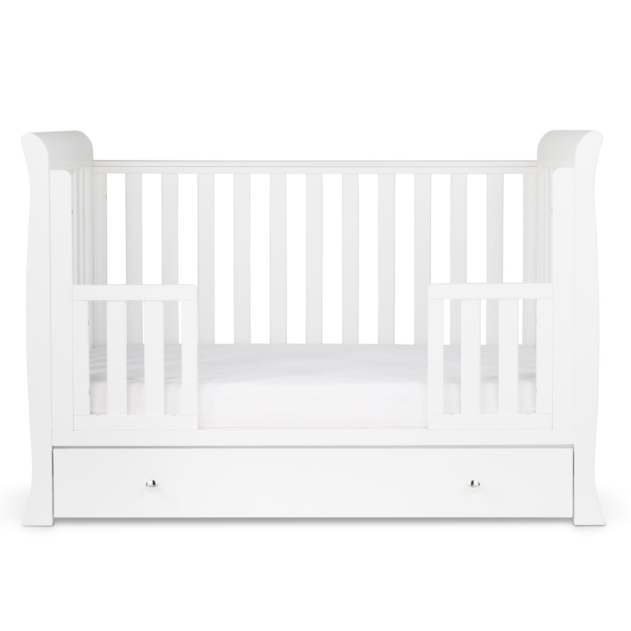 Ickle Bubba Cot Beds Ickle Bubba Snowdon 4 in 1 Mini Cot Bed - White