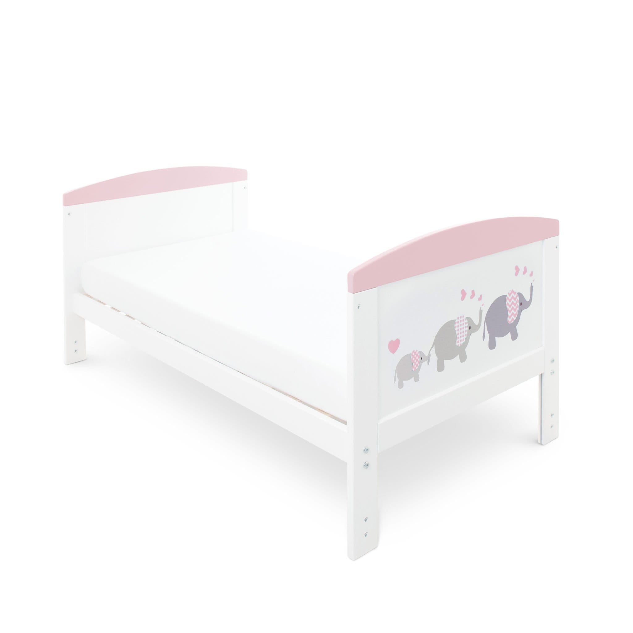Ickle Bubba Cot Beds Ickle Bubba Coleby Style Cot Bed Elephant Love Pink