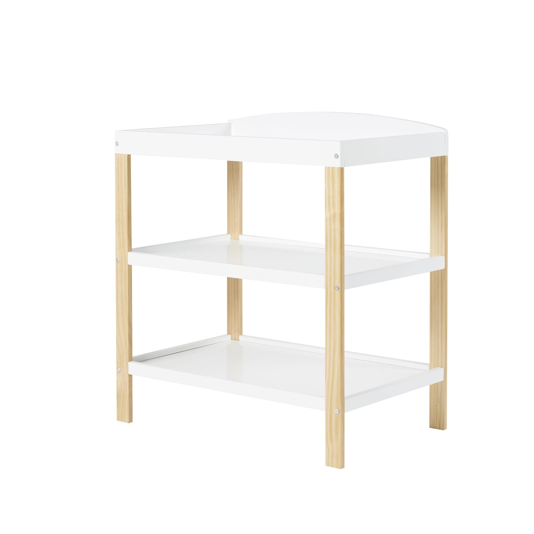 Ickle Bubba Cot Beds Ickle Bubba Coleby Classic Cot Bed with Drawer and Open Changer Scandi White