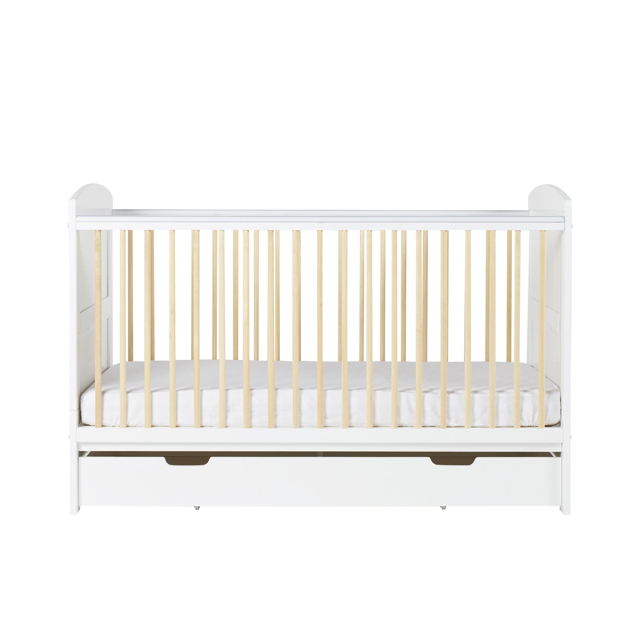 Ickle Bubba Cot Beds Ickle Bubba Coleby Classic Cot Bed with Under Drawer Scandi White