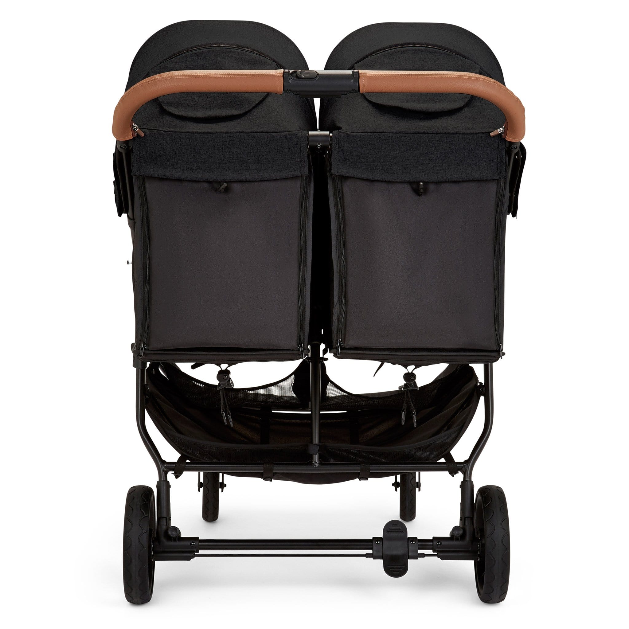 Ickle Bubba double buggies Ickle Bubba Venus Double Stroller Black/Black/Tan 16-004-100-003