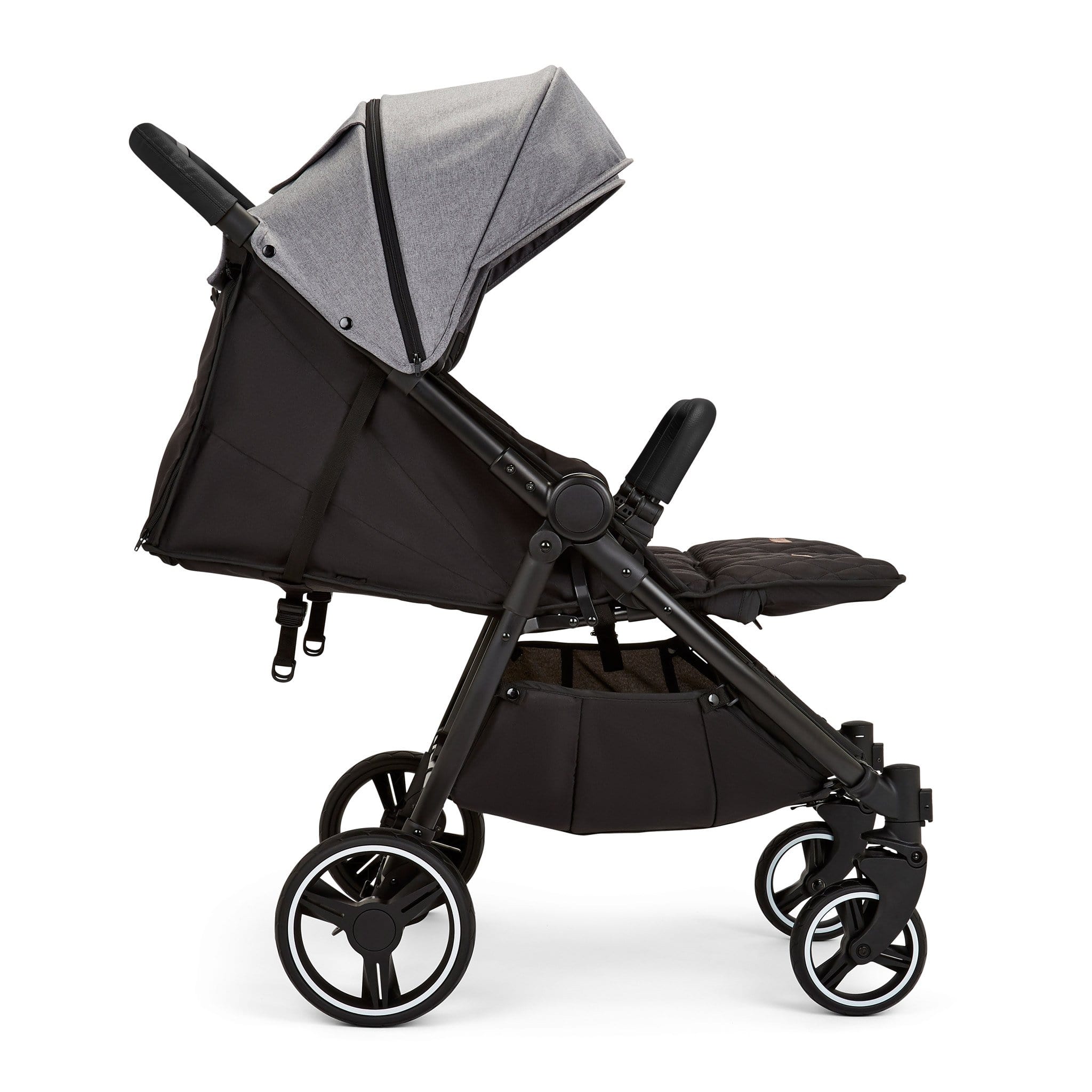 Ickle Bubba double buggies Ickle Bubba Venus Max Double Stroller Black/Space Grey/Black 16-004-200-014