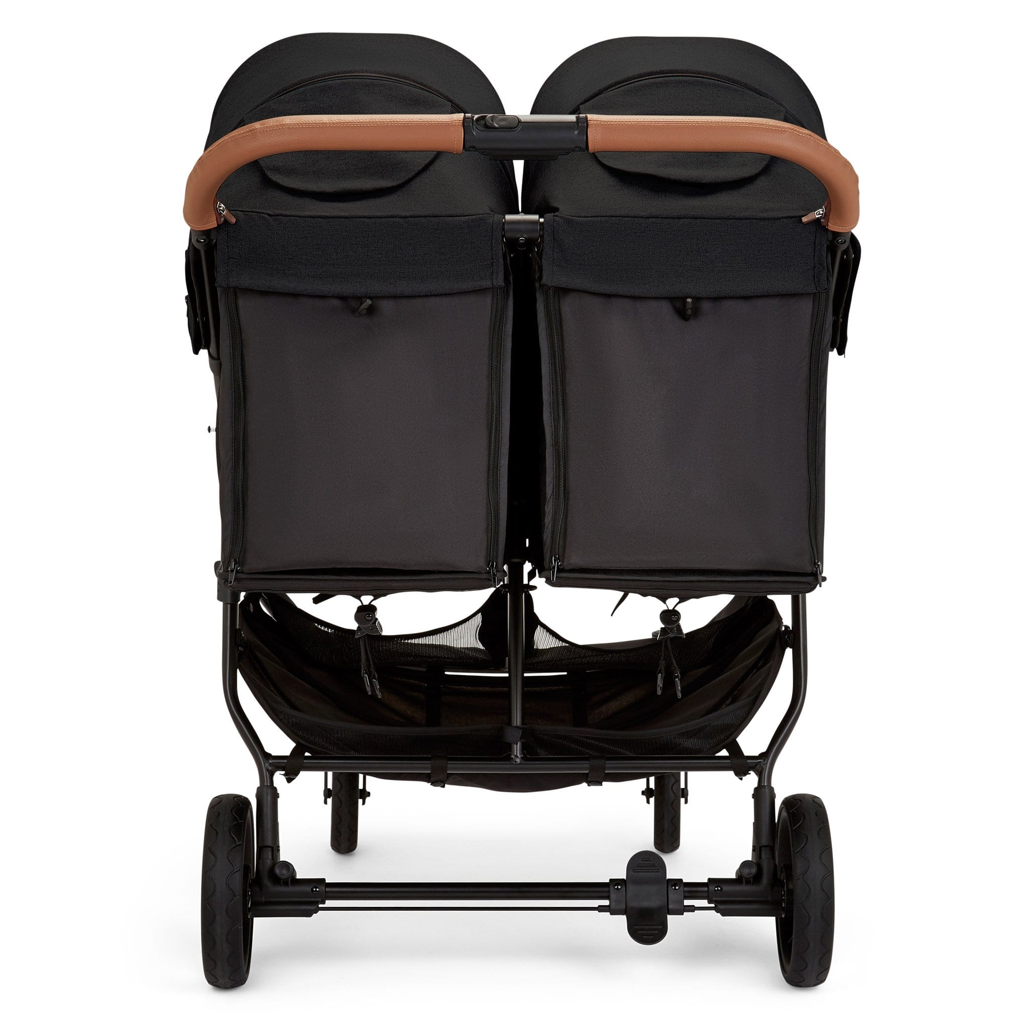 Ickle Bubba double buggies Ickle Bubba Venus Prime Double Stroller Black/Black/Tan 16-004-300-003