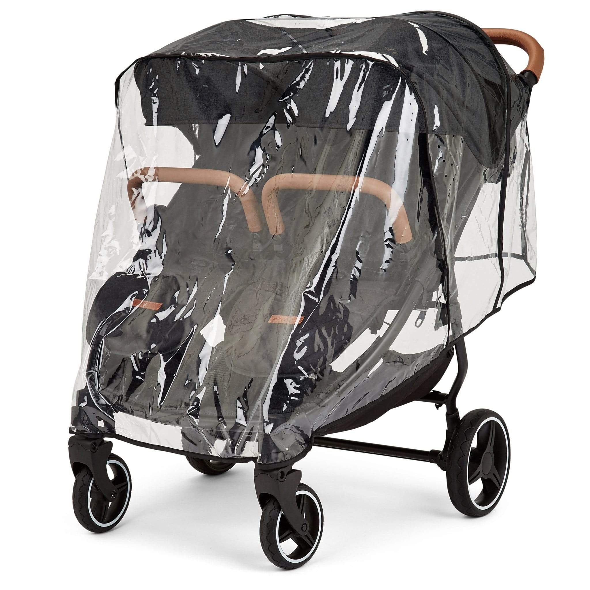 Ickle Bubba double buggies Ickle Bubba Venus Prime Double Stroller Black/Black/Tan 16-004-300-003