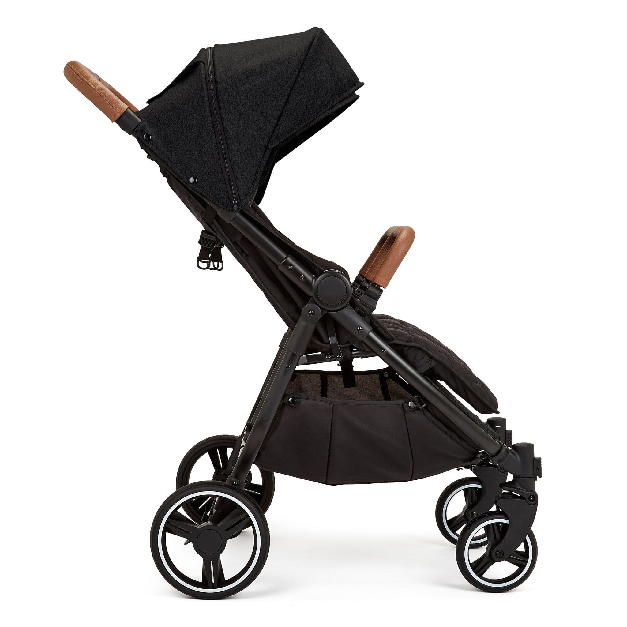 Ickle Bubba double buggies Ickle Bubba Venus Prime Double Stroller Black/Black/Tan 16-004-300-003