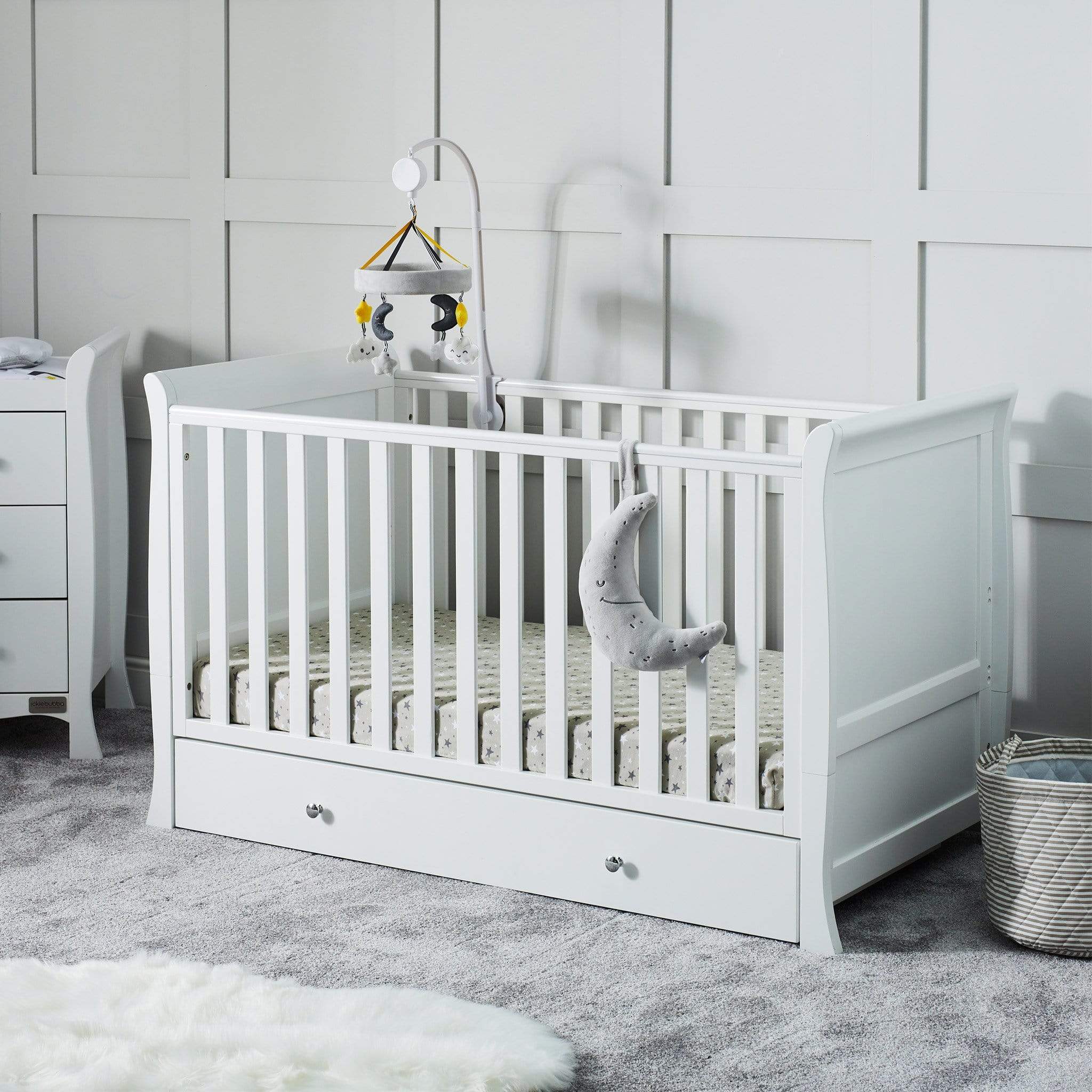 Ickle Bubba Nursery Room Sets Ickle Bubba Snowdon Classic 3 Piece Furniture Set - White