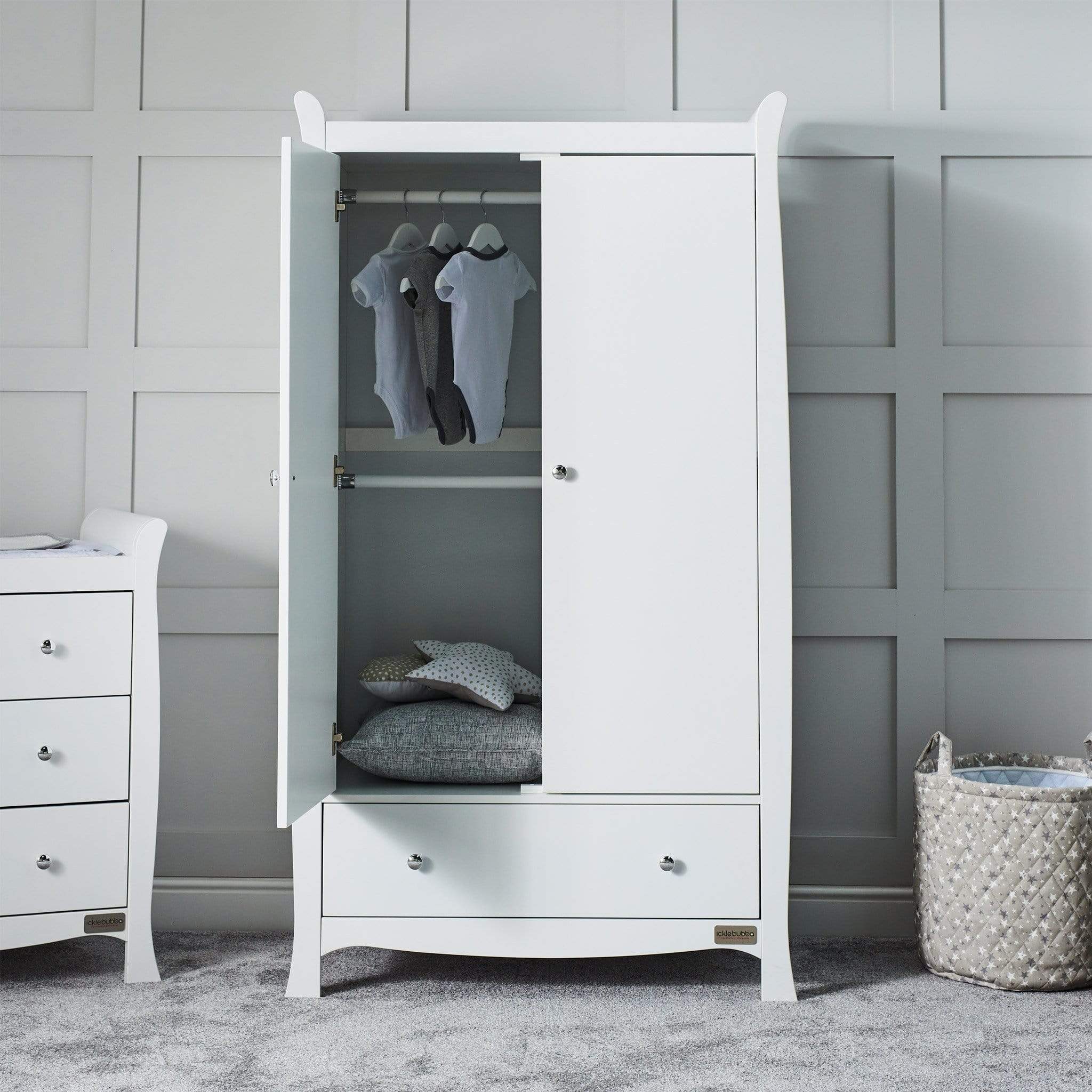 Ickle Bubba Nursery Room Sets Ickle Bubba Snowdon Classic 3 Piece Furniture Set - White