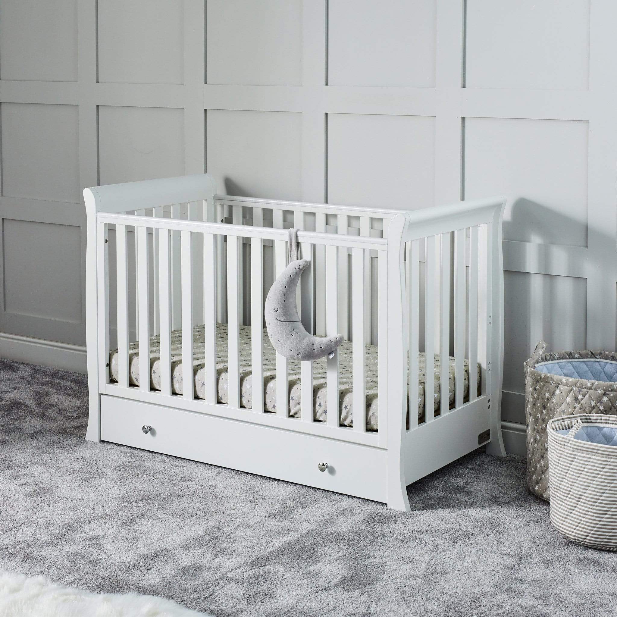 Ickle Bubba Nursery Room Sets Ickle Bubba Snowdon 4 in 1 Mini 2 Piece Furniture Set - White