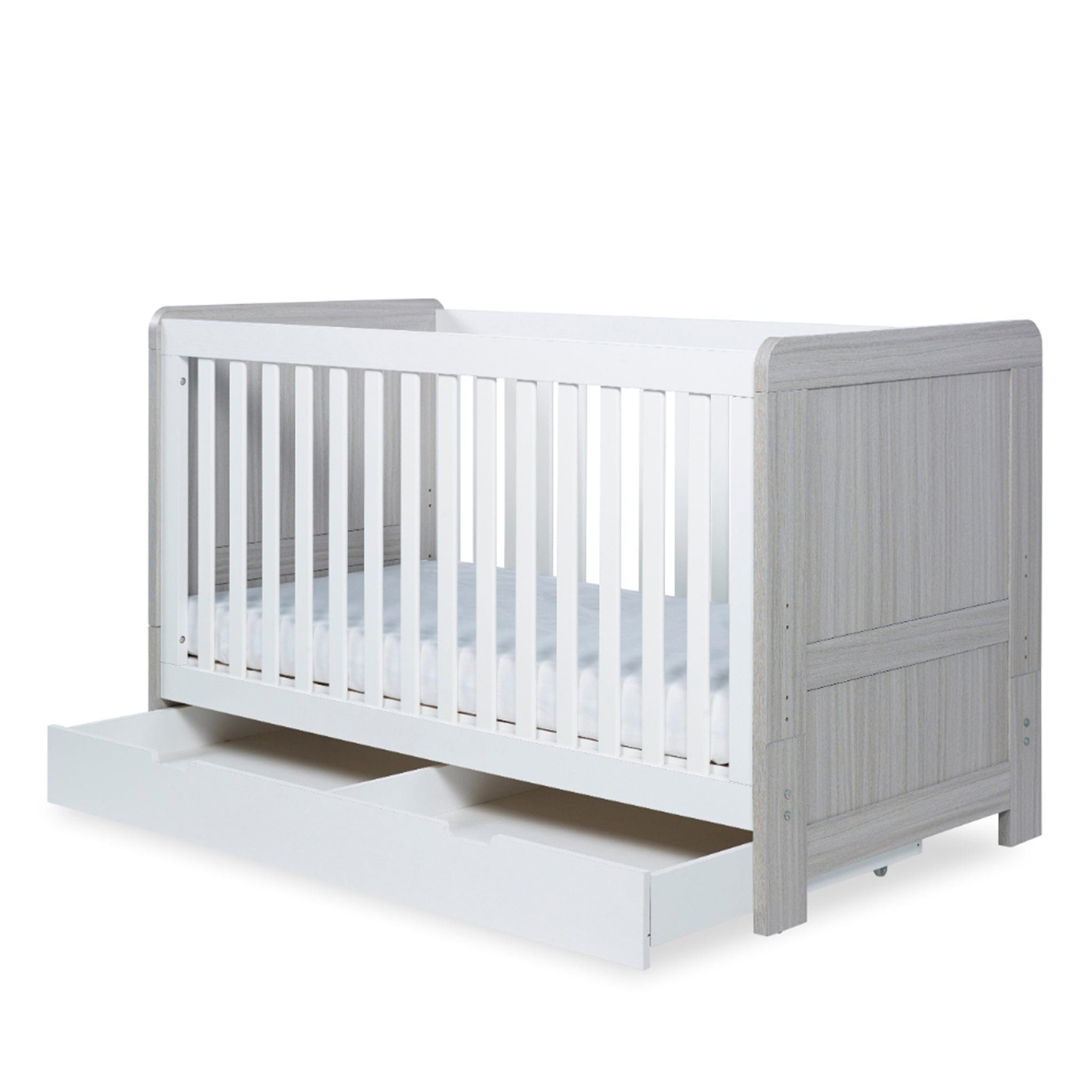 Ickle Bubba Nursery Room Sets Ickle Bubba Pembrey 4 Piece Furniture Set and Under Drawer Ash Grey & White