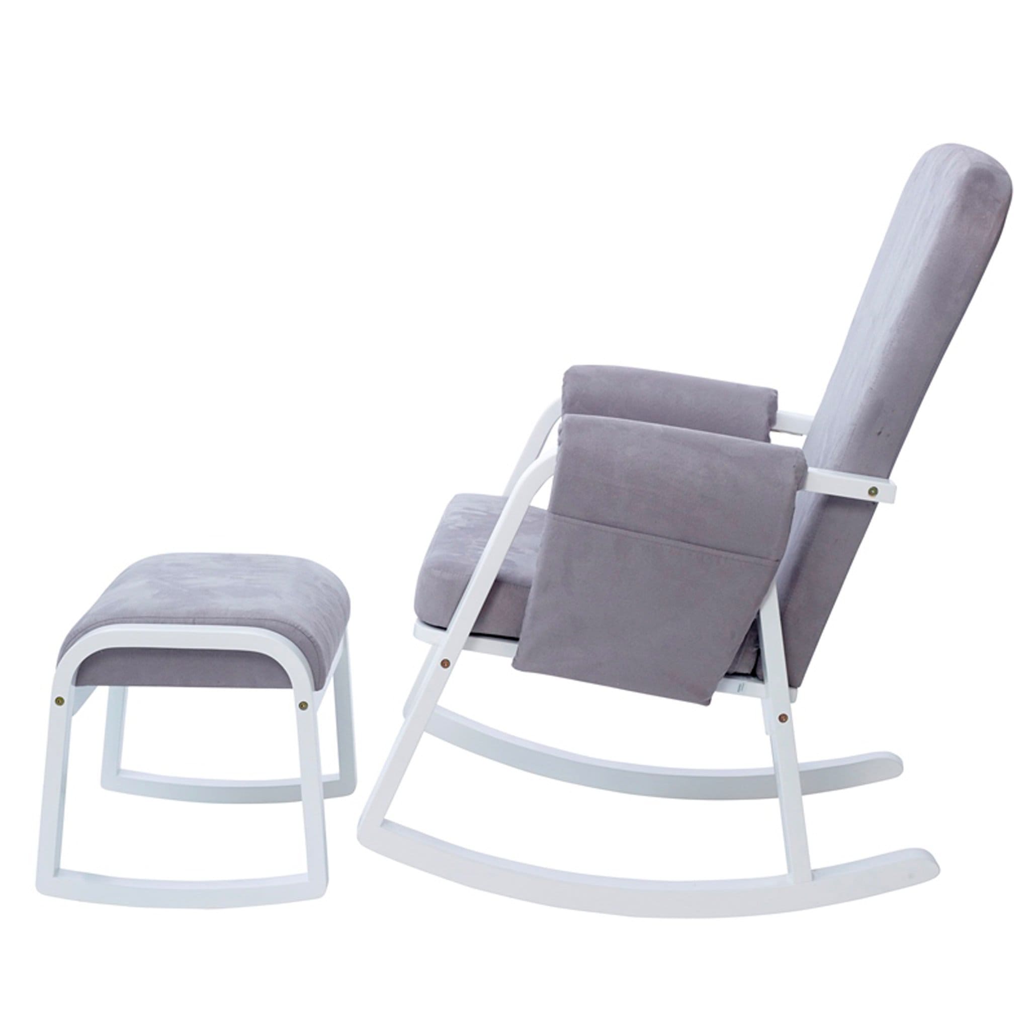 Ickle Bubba nursing chairs Ickle Bubba Dursley Rocking Chair and Stool Pearl Grey 48-005-000-840