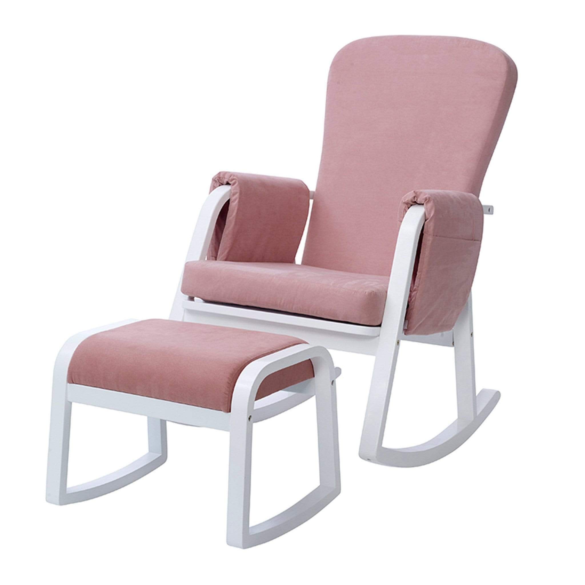 Ickle Bubba nursing chairs Ickle Bubba Dursley Rocking Chair and Stool Blush Pink 48-005-000-841