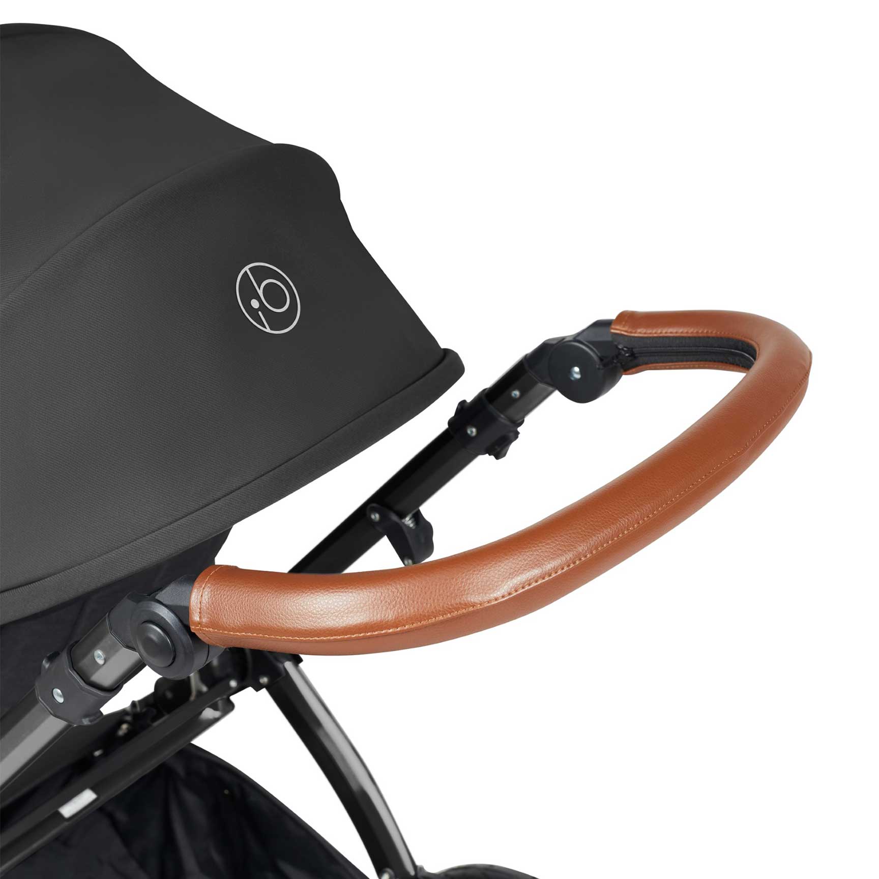 Ickle Bubba travel systems Ickle Bubba Stomp Luxe 2 in 1 Plus Pushchair & Carrycot - Black/Charcoal Grey/Tan 10-003-001-207
