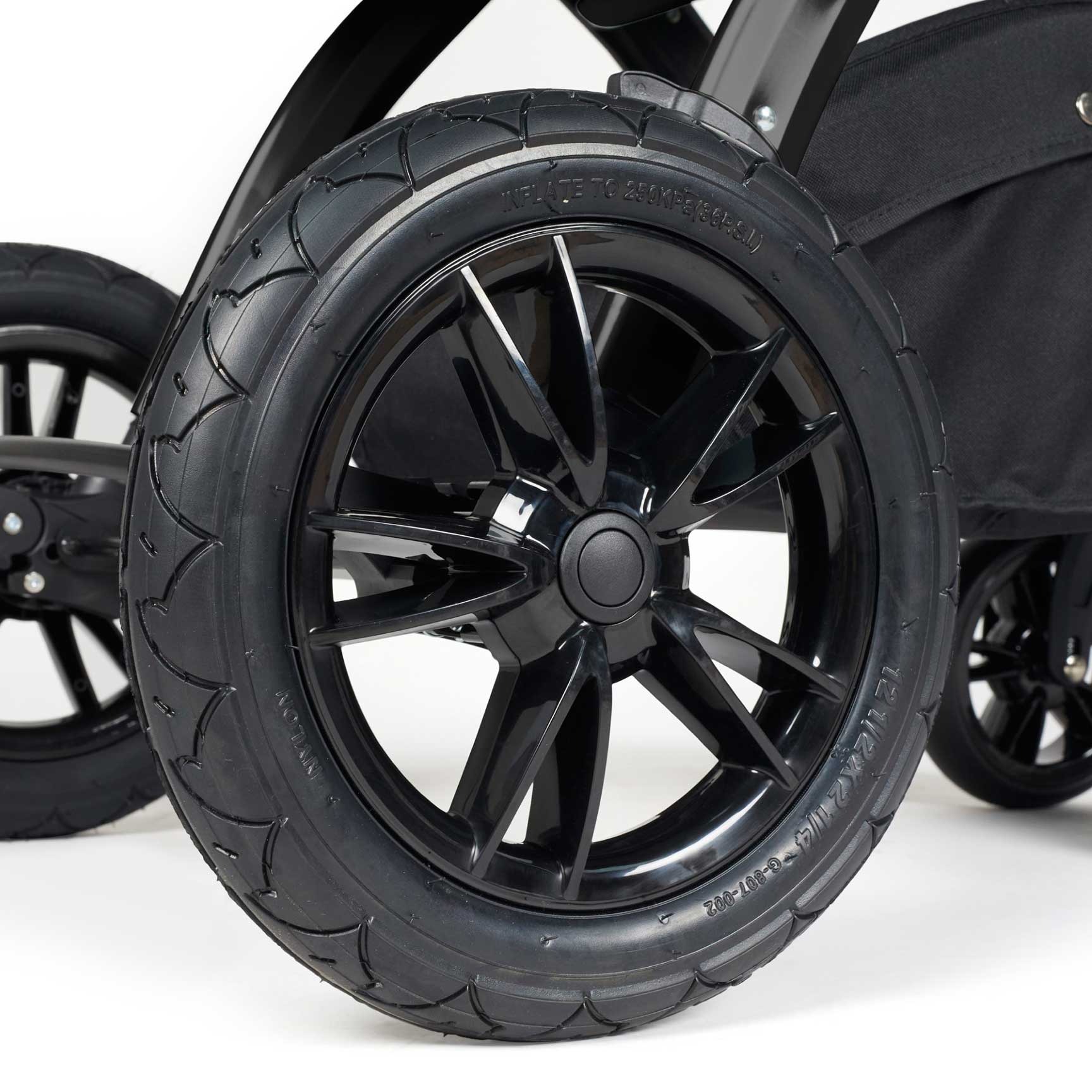 Ickle Bubba travel systems Ickle Bubba Stomp Luxe 2 in 1 Plus Pushchair & Carrycot - Black/Desert/Black 10-003-001-208