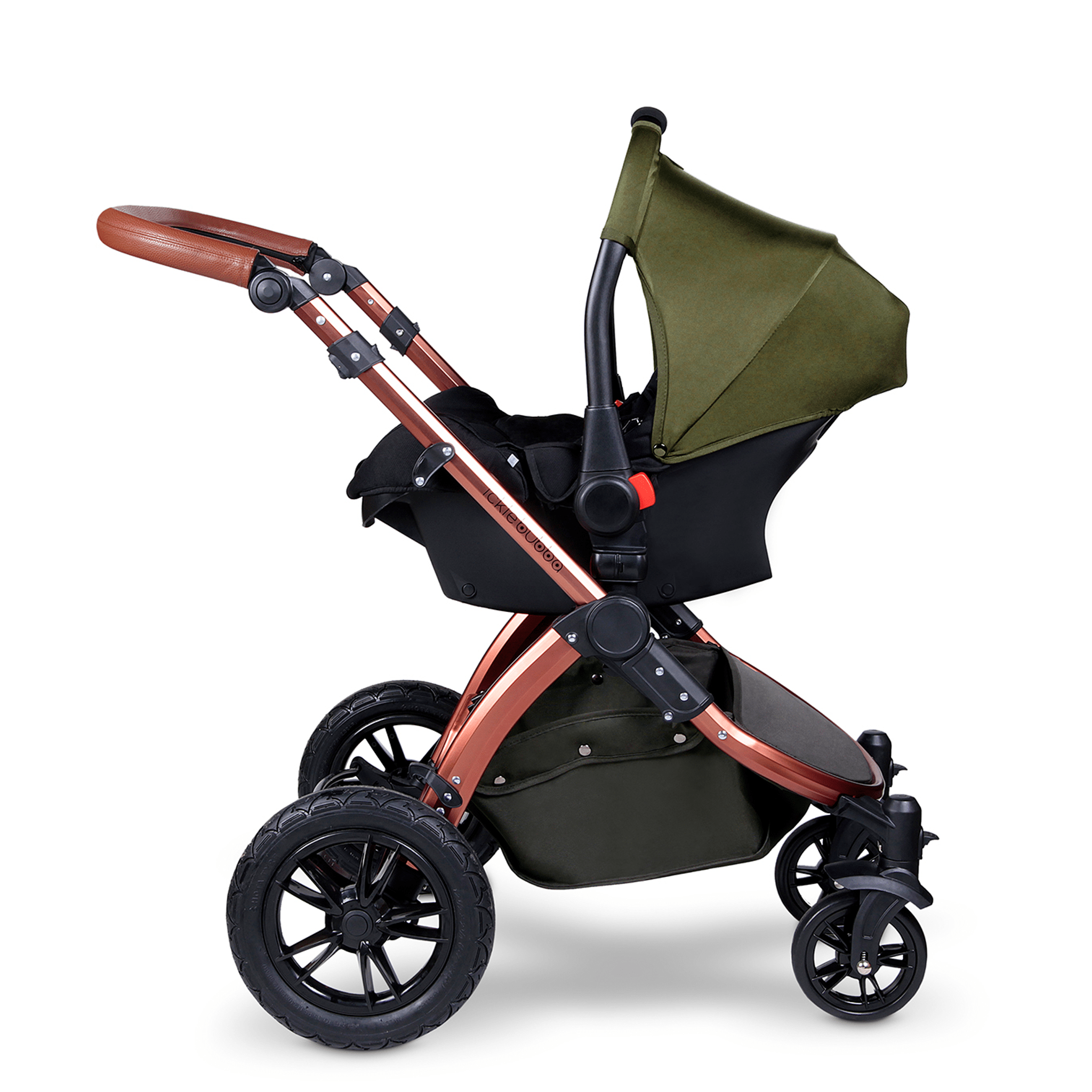 Ickle Bubba travel systems Ickle Bubba Stomp V4 Galaxy Travel System With Base Bronze/Woodland 10-004-200-022