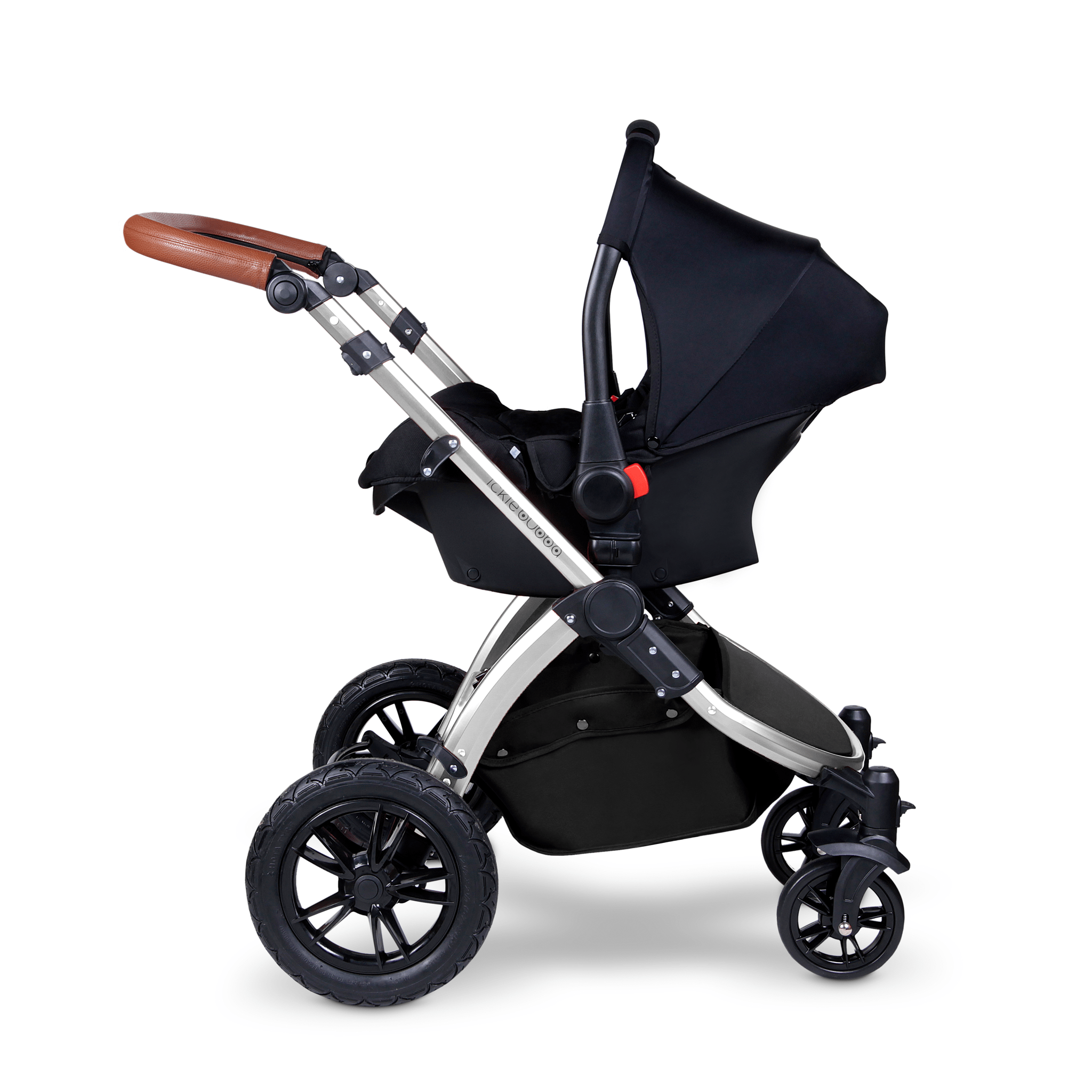 Ickle Bubba travel systems Ickle Bubba Stomp V4 Galaxy Travel System With Base Chrome/Midnight 10-004-200-027