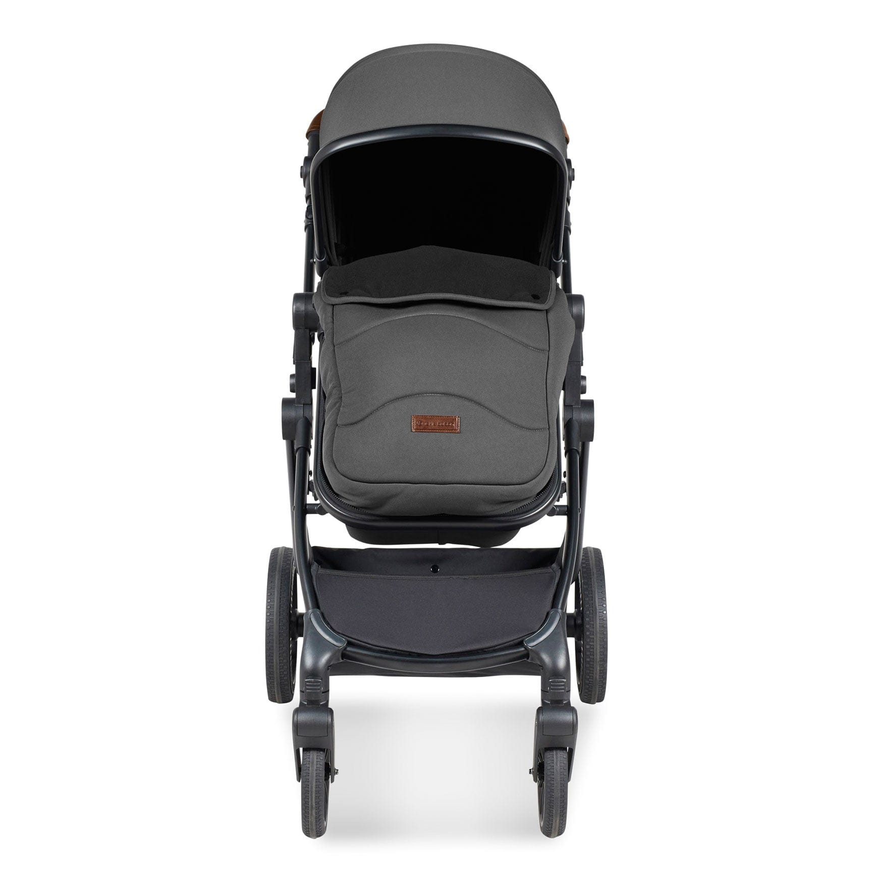 Ickle Bubba travel systems Ickle Bubba Cosmo 2 in 1 Plus Carrycot & Pushchair - Black/Graphite Grey 10-007-001-007