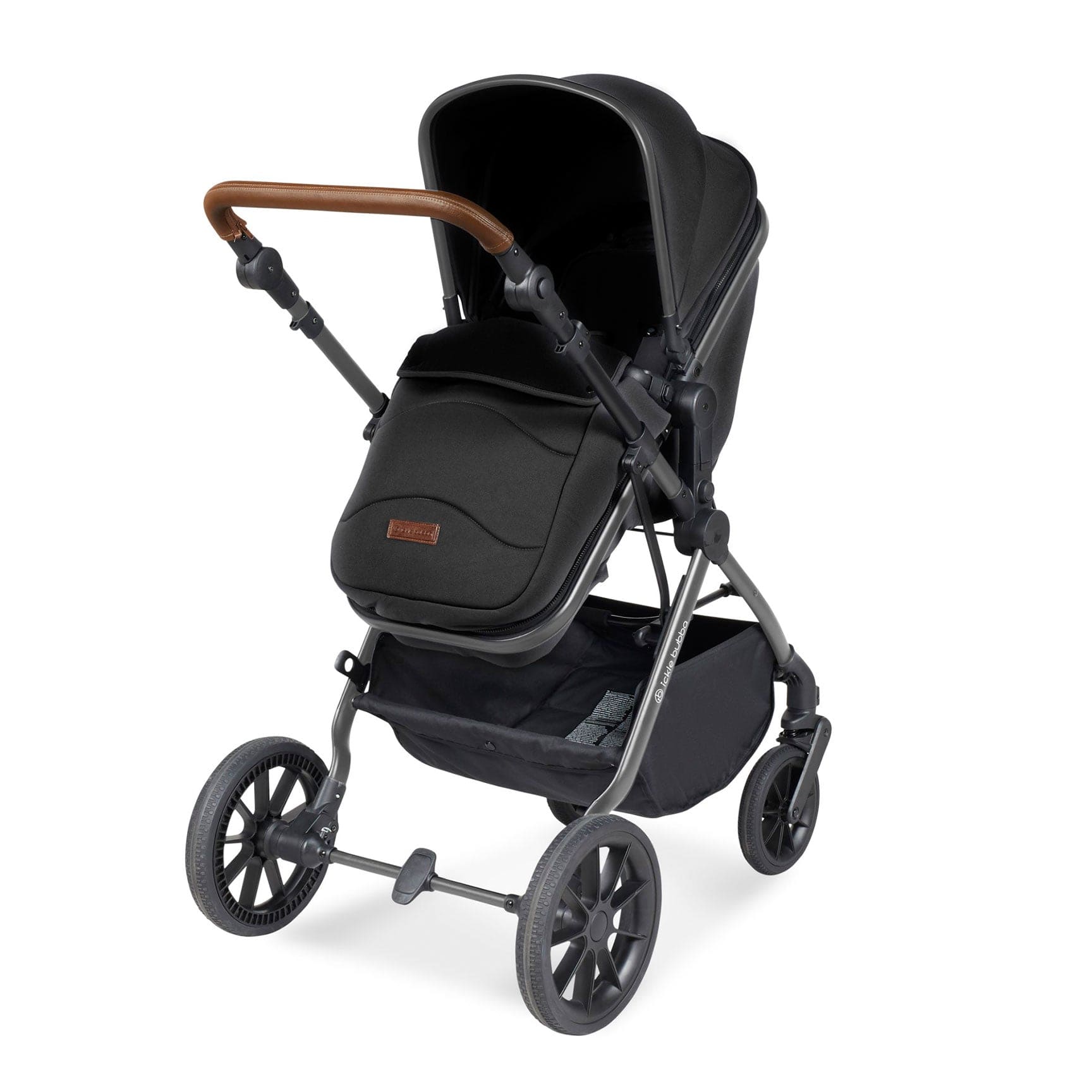 Ickle Bubba travel systems Ickle Bubba Cosmo 2 in 1 Plus Carrycot & Pushchair - Gun metal/Black 10-007-001-135
